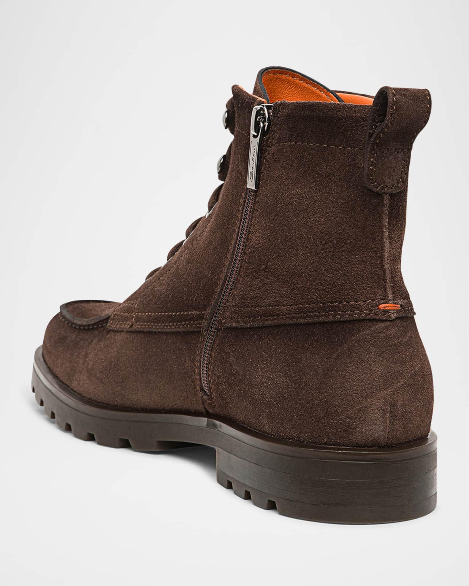 Men's Flair Suede Side-Zip Lace-Up Boots Product Image