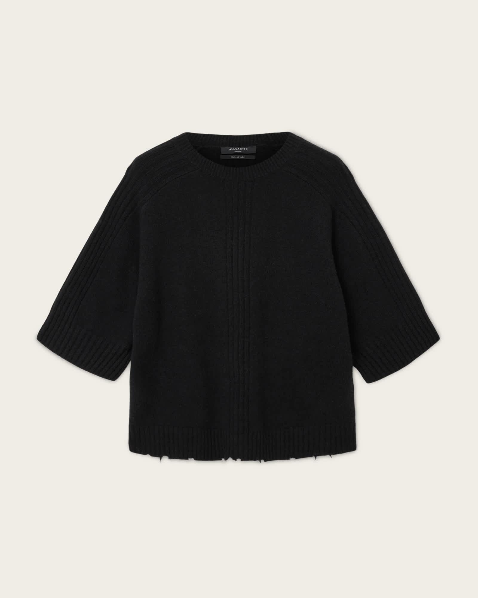 Nix Cashmere Relaxed T-Shirt Black | ALLSAINTS US Product Image