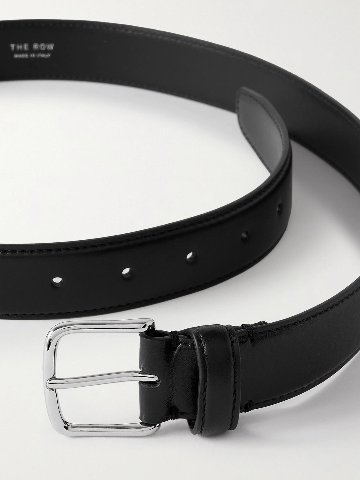 THE ROW Classic Calf Leather Belt In Black Product Image