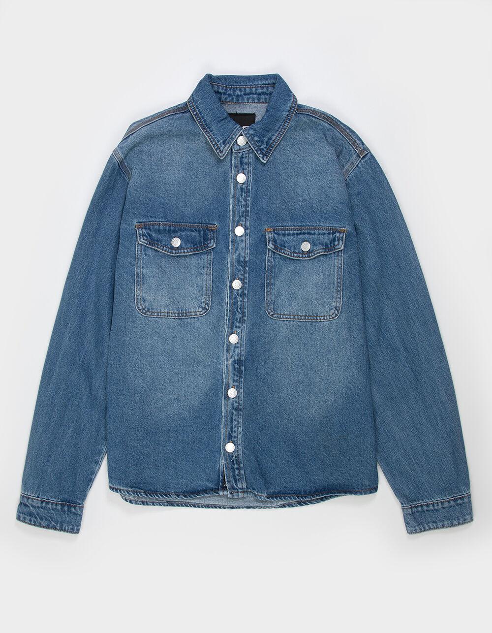 RSQ Mens Denim Overshirt - MEDIUM INDIGO Product Image