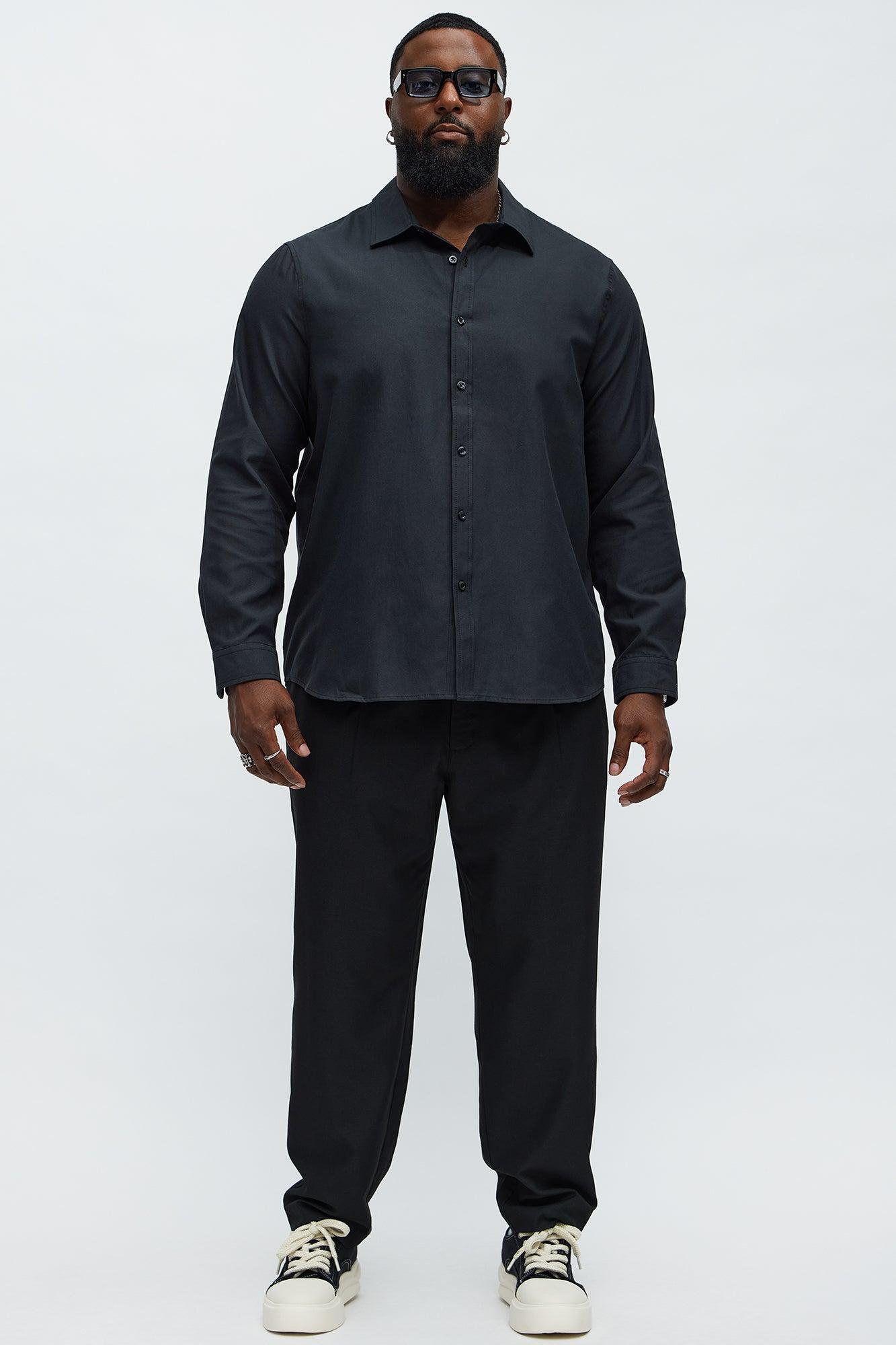 Oxford Long Sleeve Shirt - Black Product Image