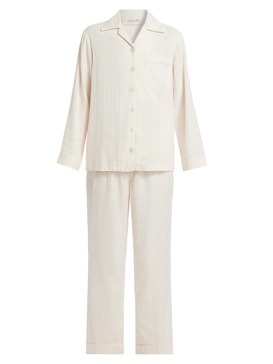 Womens Super Soft Brushed Herringbone Pajamas Product Image