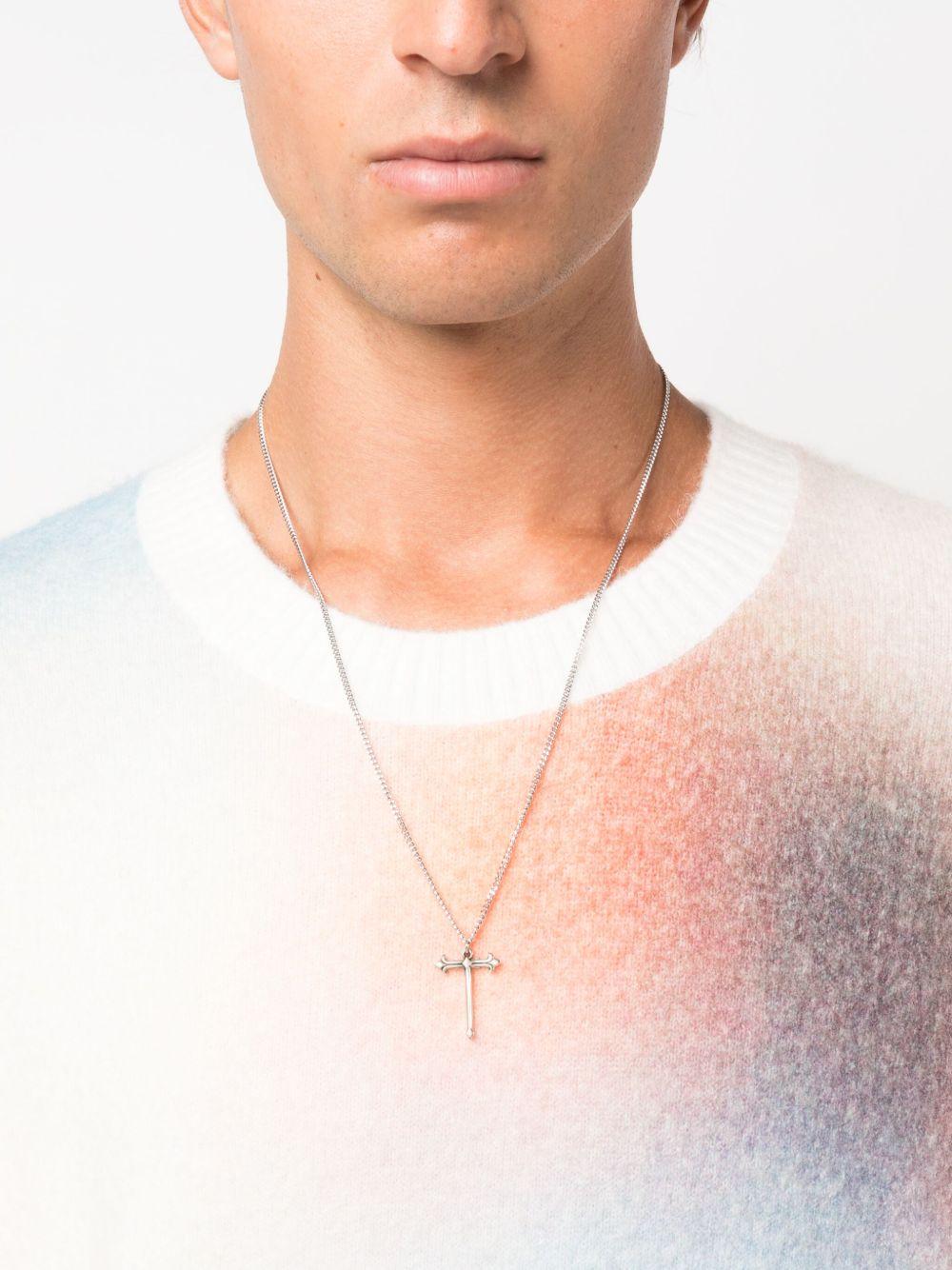 cross-pendant polished-finish necklace  Product Image
