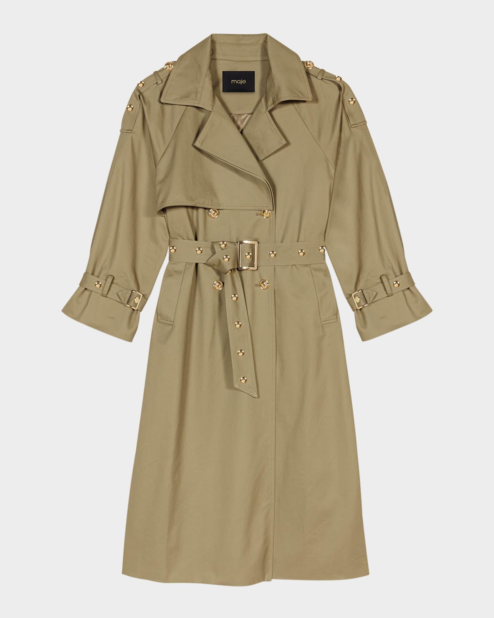 Greena Studded Trench Coat Product Image