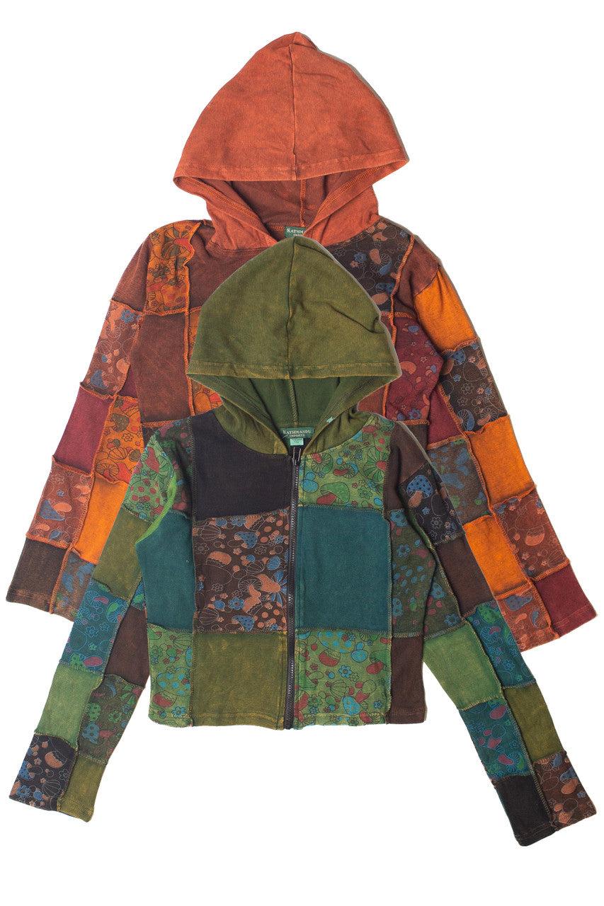 Mushroom Patchwork Hoodie Product Image