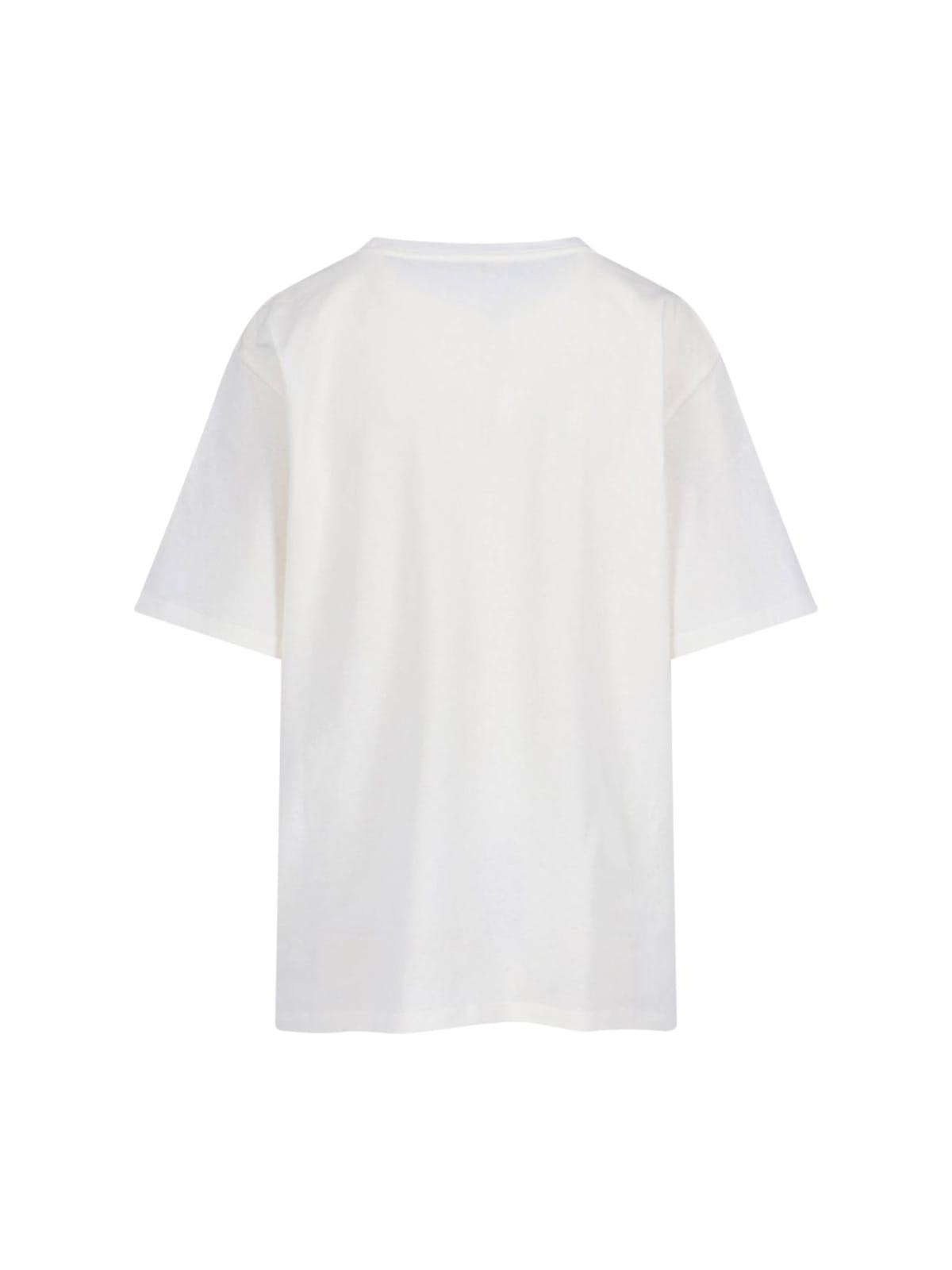 CHLOÉ White Crewneck T-shirt With Logo Print On The Front In Cotton Woman Product Image