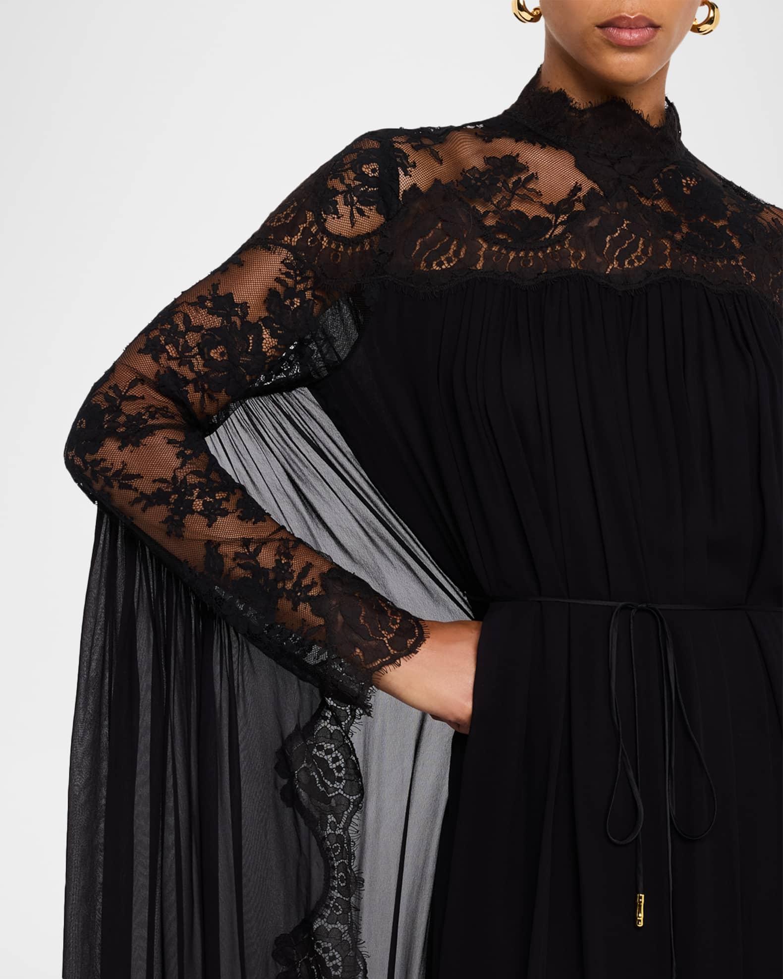 Lace Bat-Wing Maxi Dress Product Image