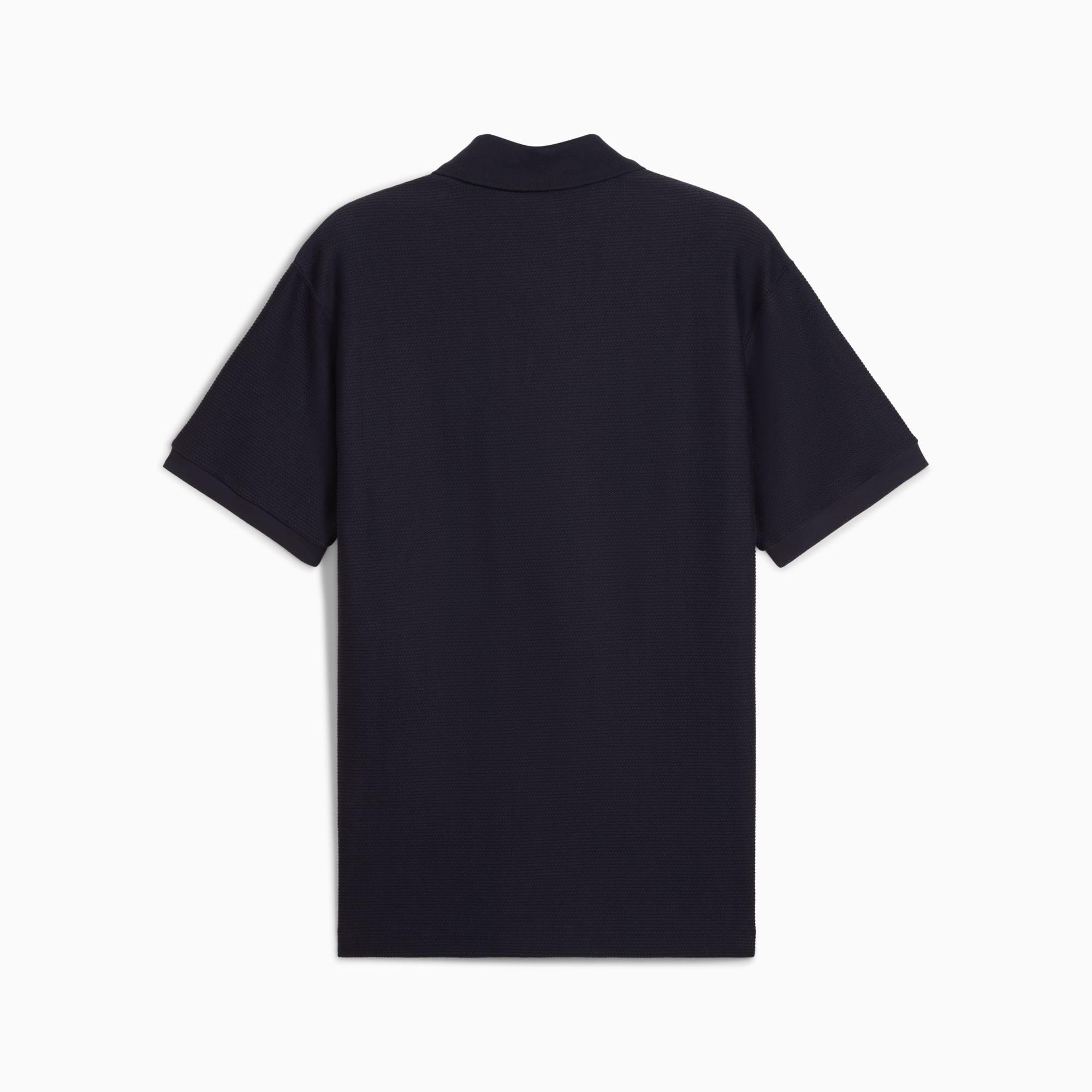 PREMIUM ESSENTIALS Men's Relaxed Jacquard Polo Product Image