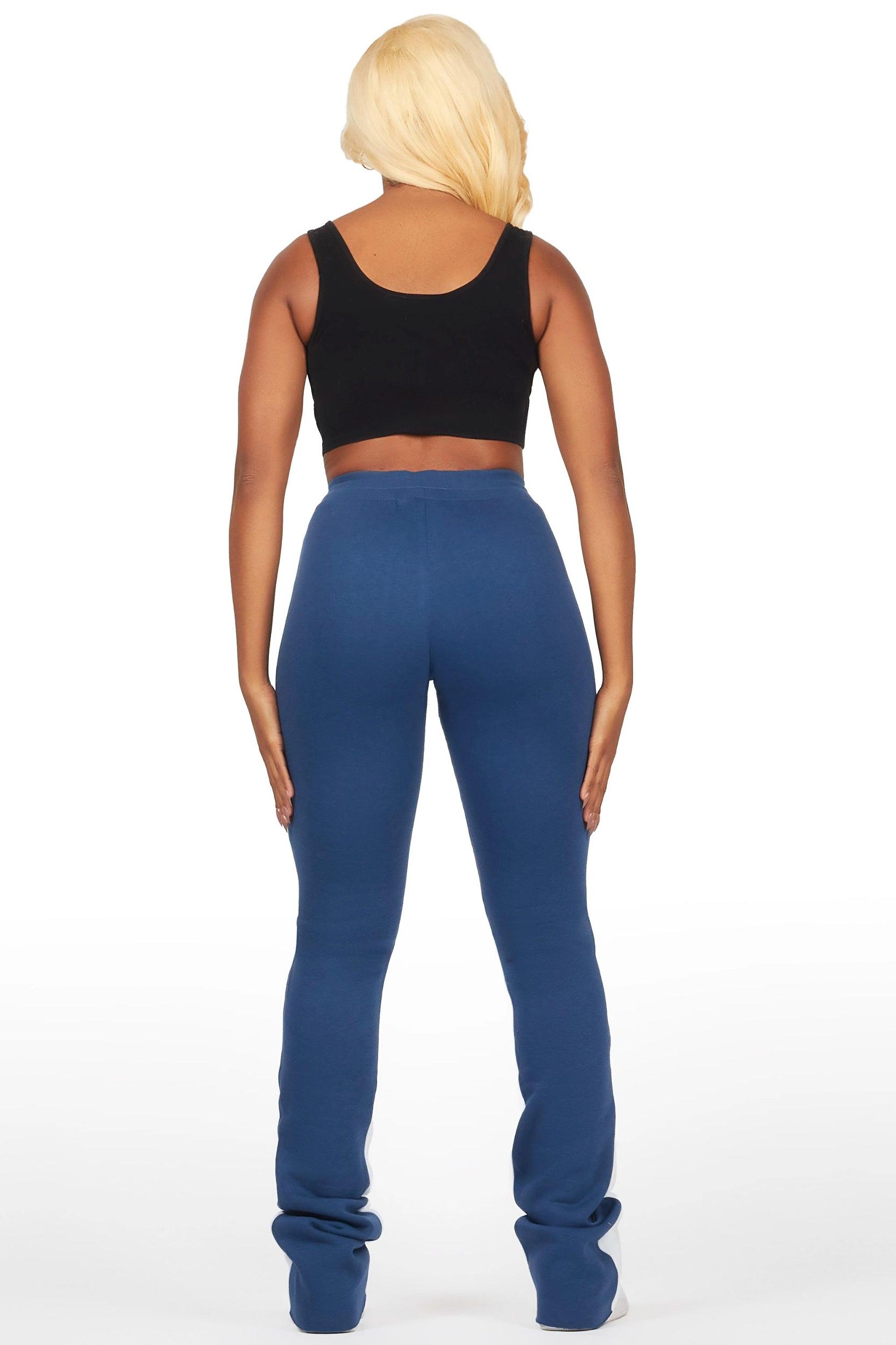 Karenthia Navy Stacked Track Pant Female Product Image