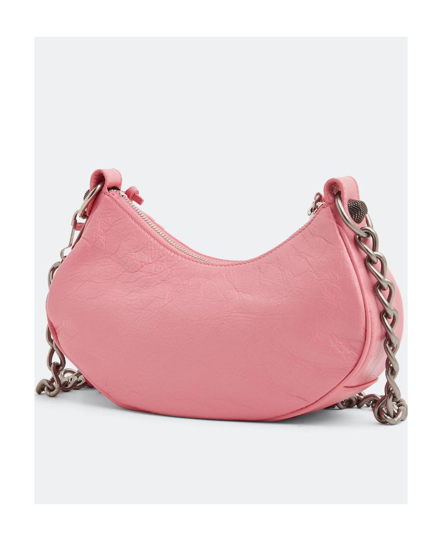 BALENCIAGA Women Pink Nappa Leather Le Cagole Xs Crossbody Bag Product Image