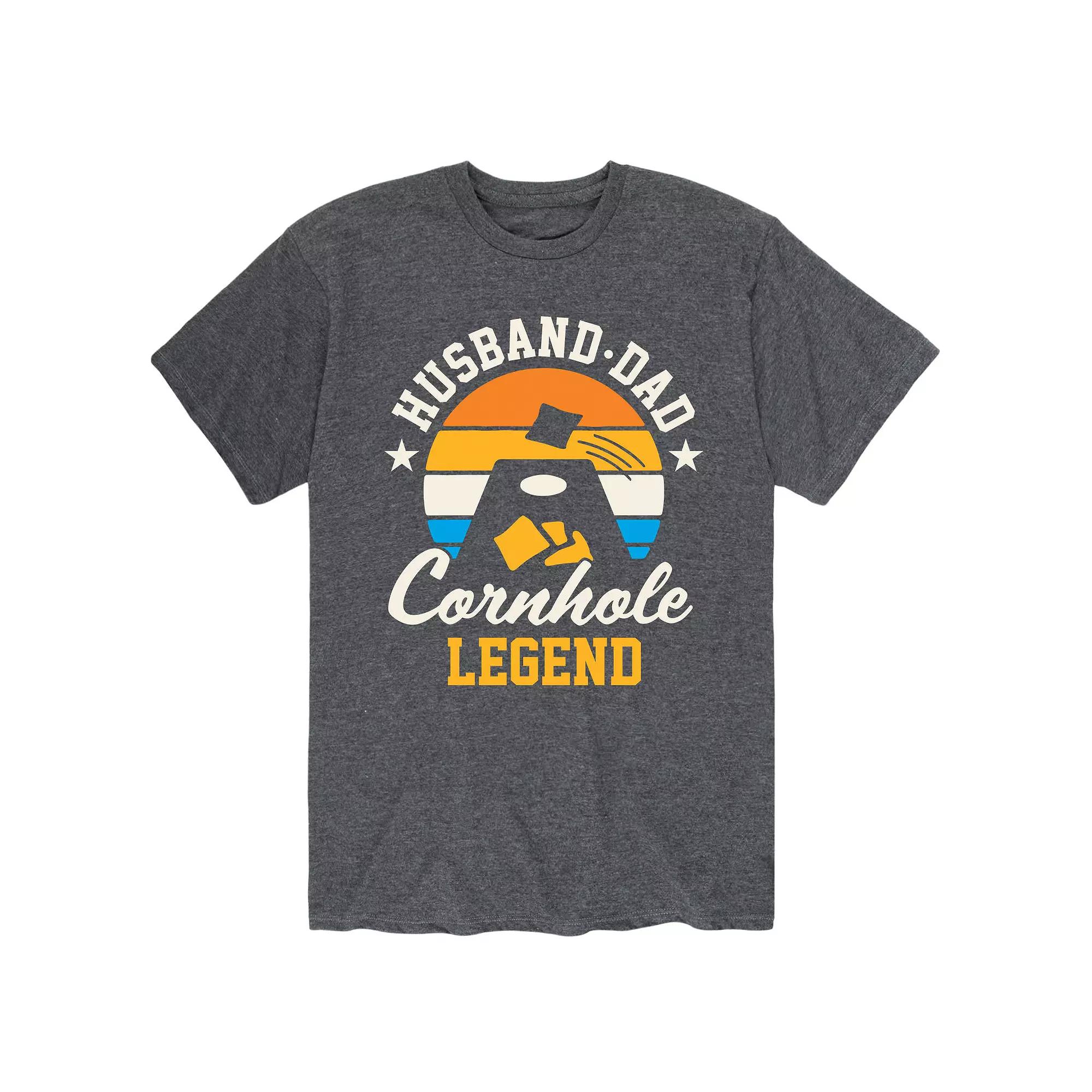 Men's Husband Dad Cornhole Legend Tee,  Product Image