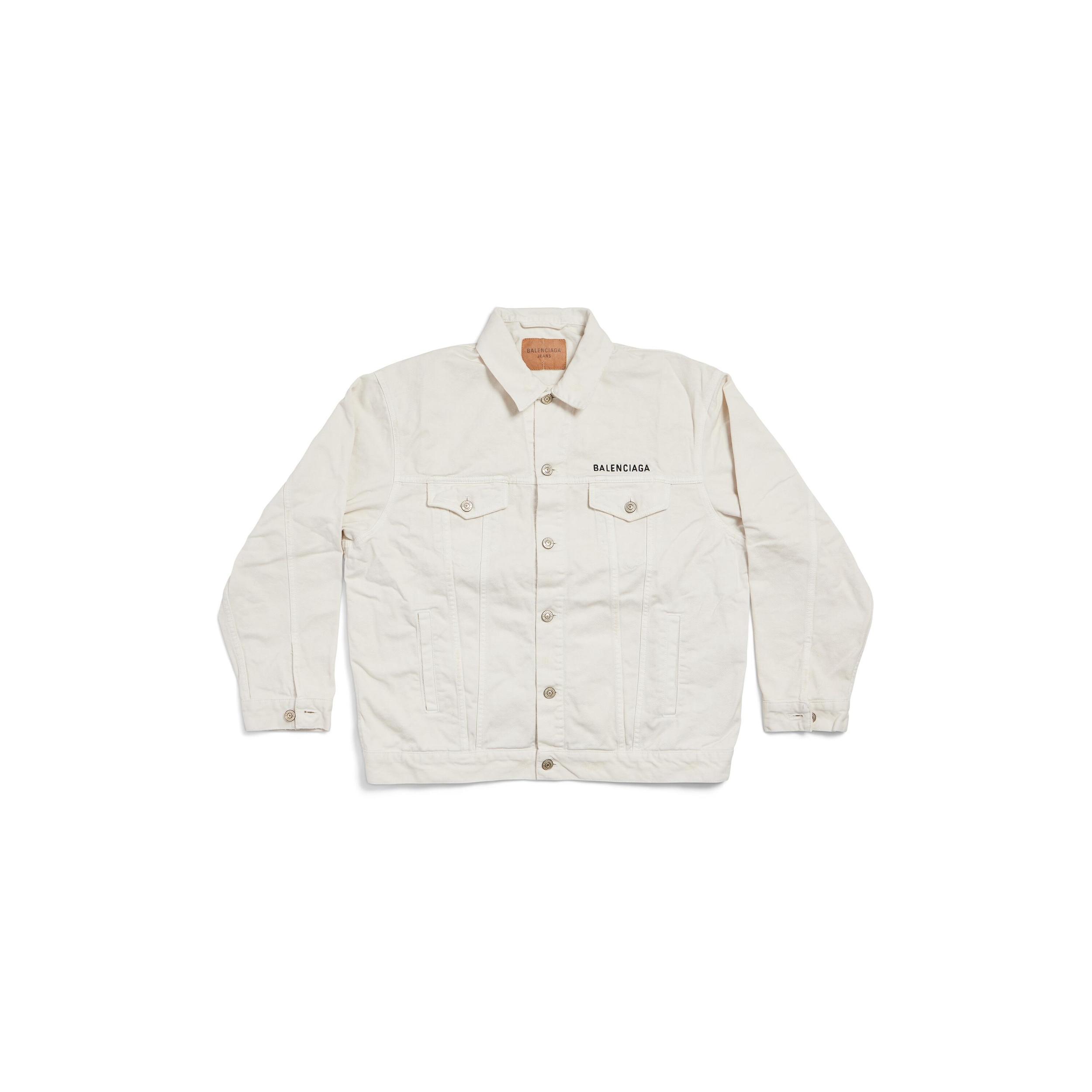 Denim Jacket Regular Fit in White Product Image
