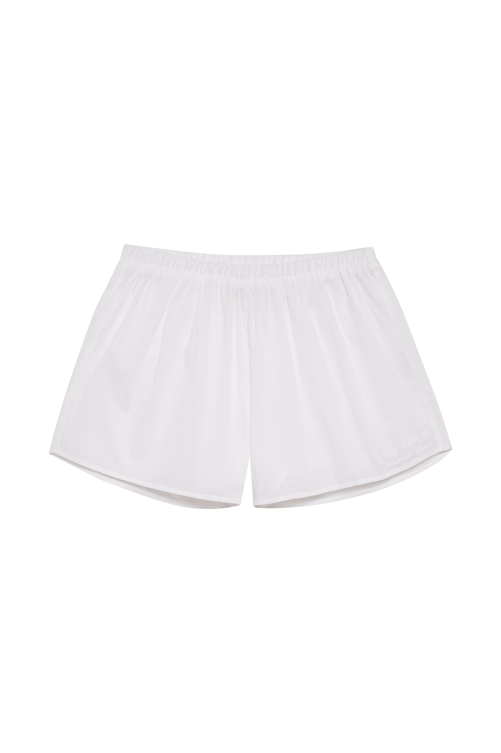 Airy Poplin Mini Shorts  - White Product Image