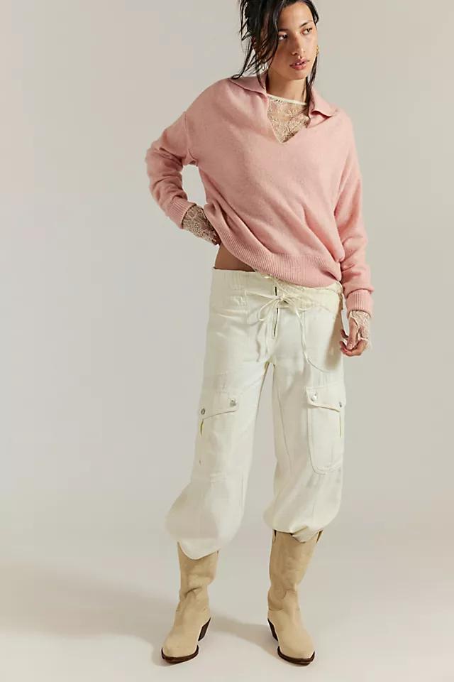 Eloura Cashmere Henley Sweater Product Image