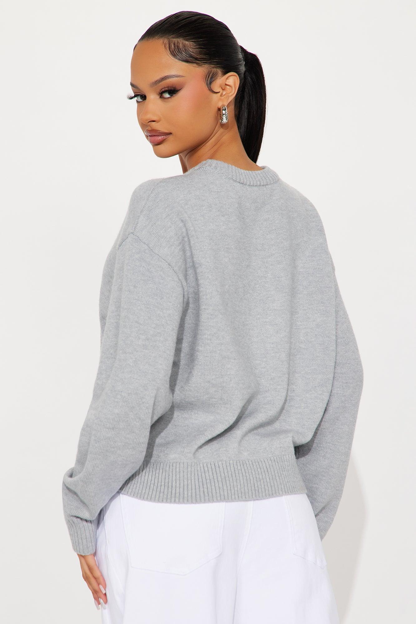 I Heart Teddy Bear USA Pullover Sweater - Grey/combo Product Image