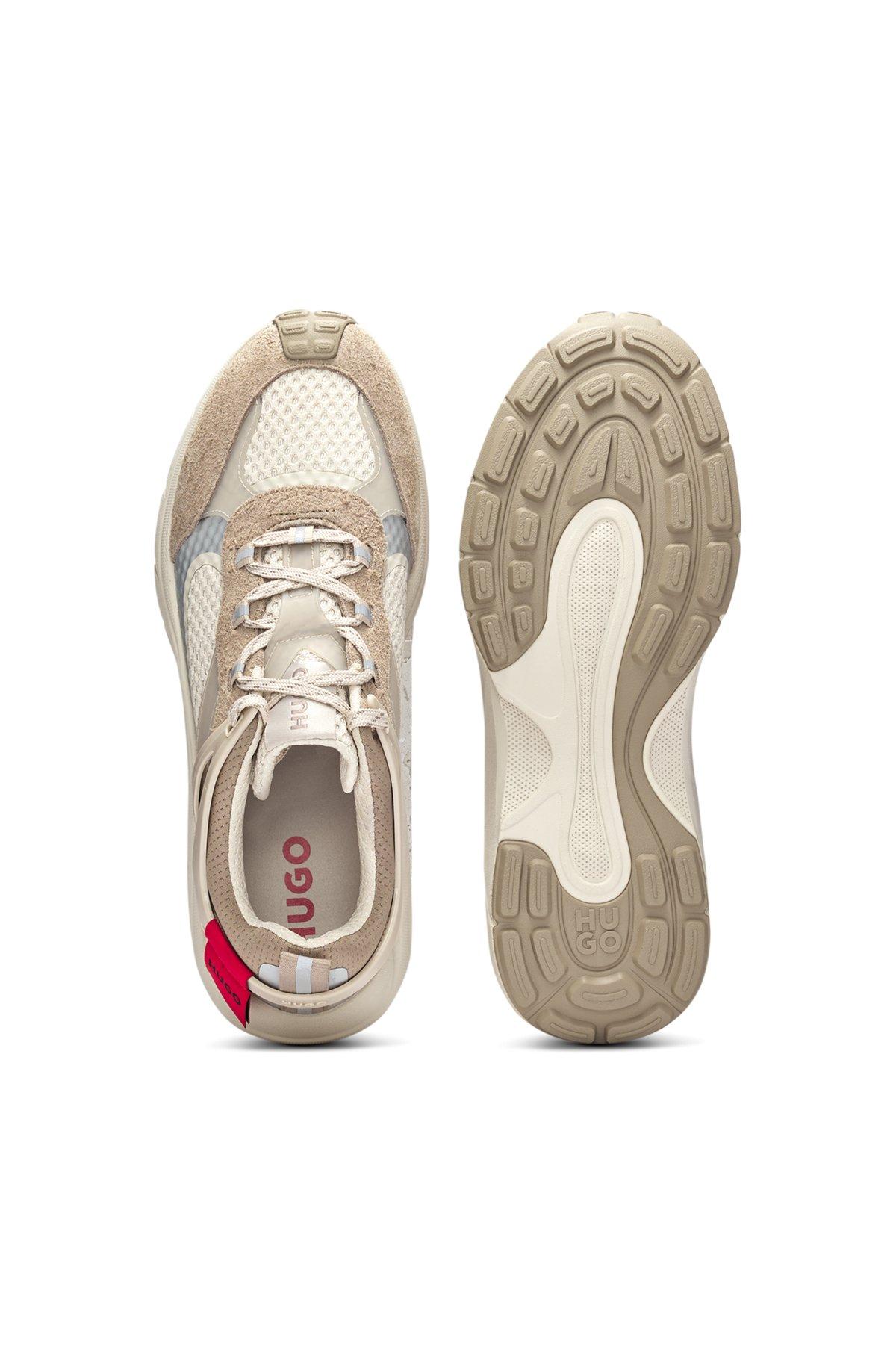 Mixed-material trainers with decorative reflective effects Product Image