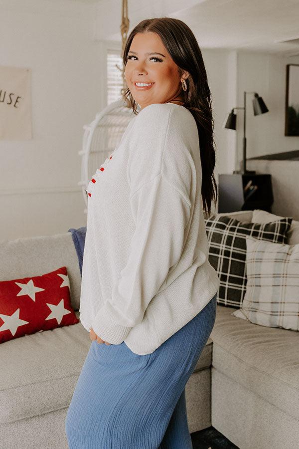 Star-Spangled Evening Knit Sweater Curves Product Image