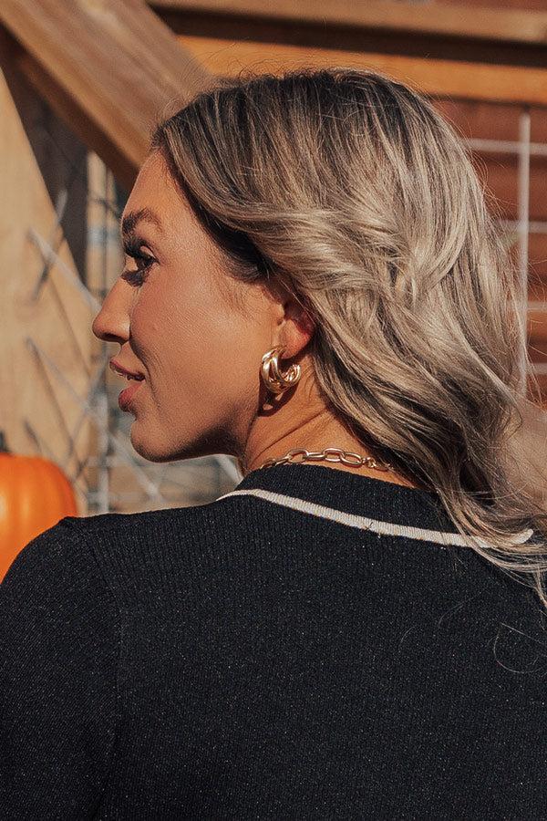 Savor The Feeling Hoop Earrings Product Image