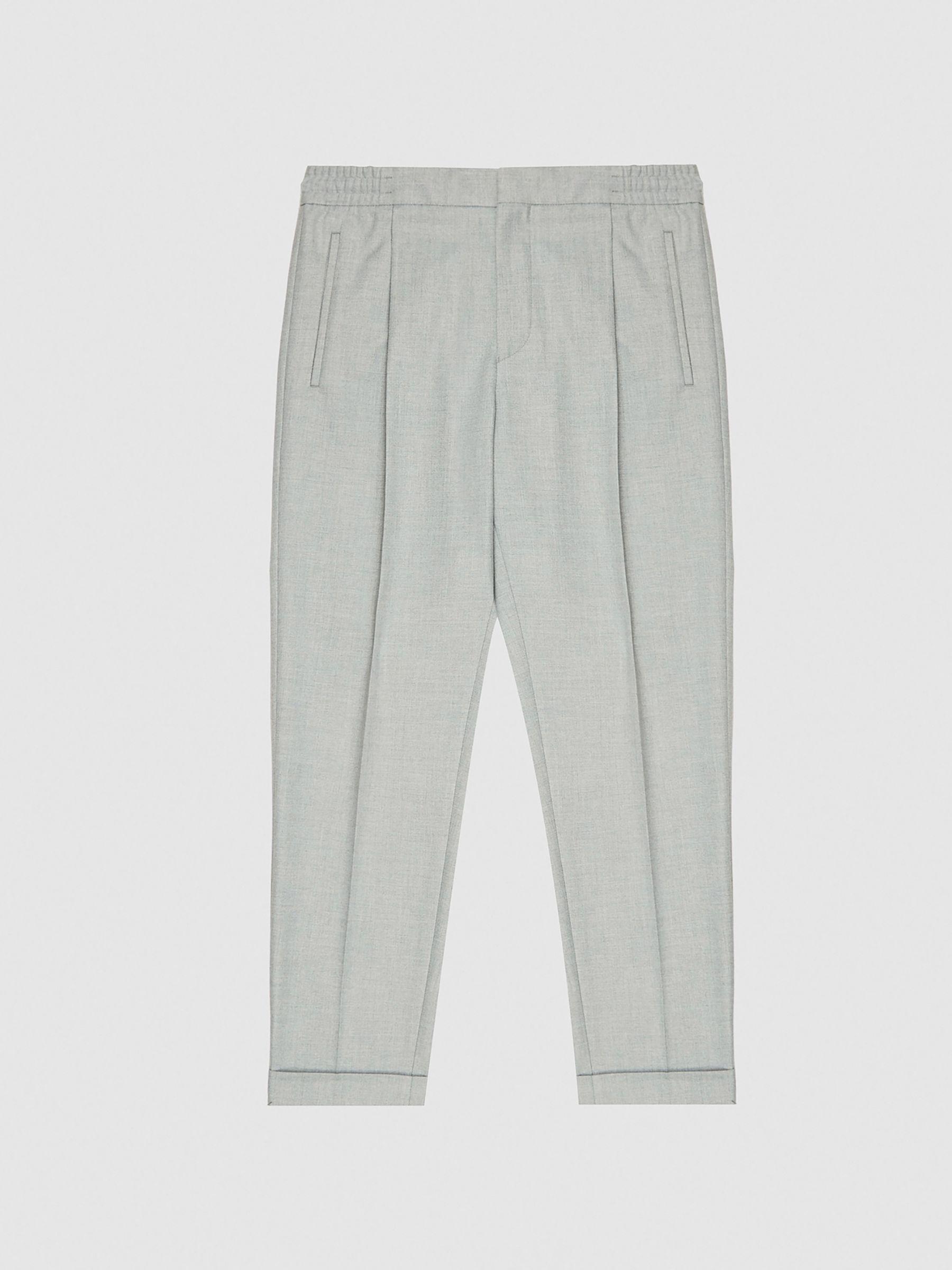 Pleat Front Trousers in Soft Grey Product Image