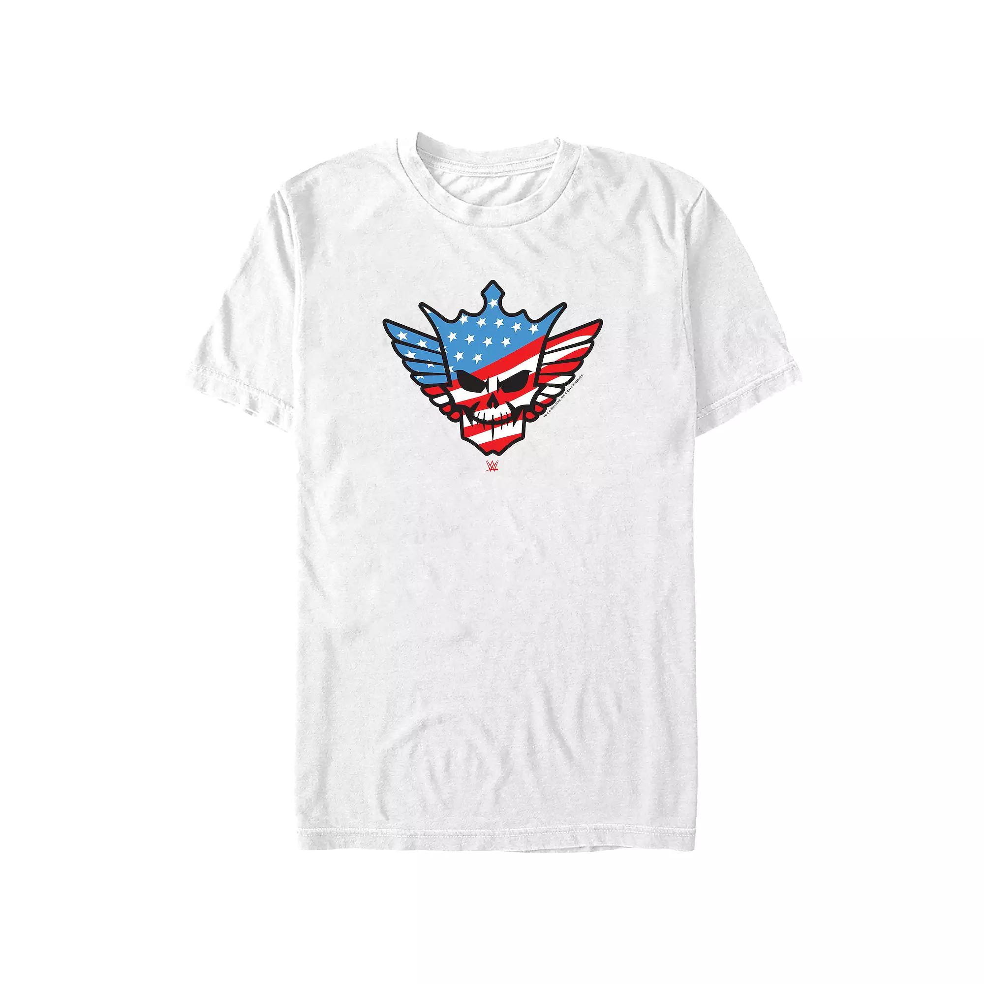 Big & Tall WWE Cody Rhodes USA Flag Print Skull Badge Graphic Tee, Men's,  Product Image
