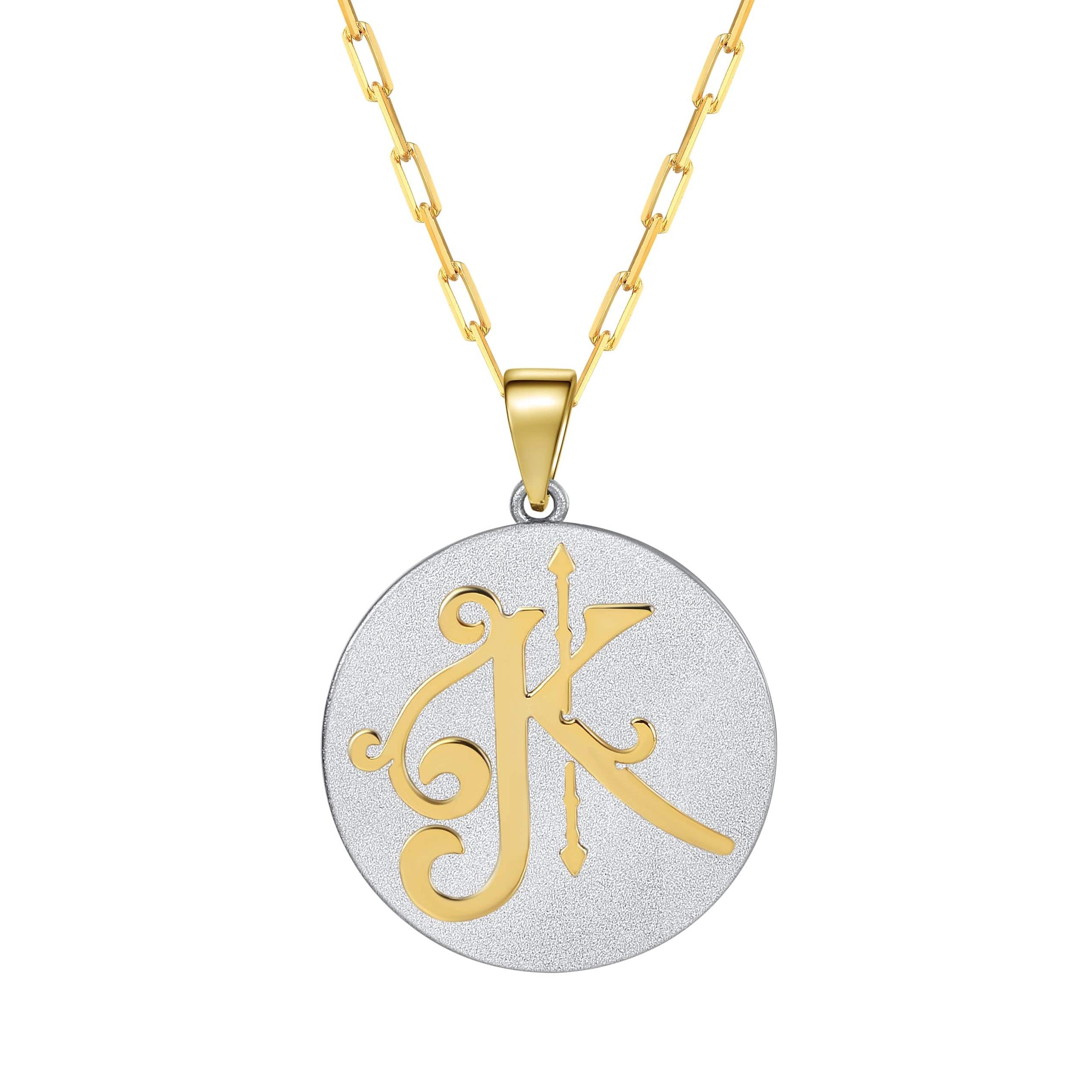 Saints & Saviors Fancy Initial Pendant Necklace A-Z Product Image