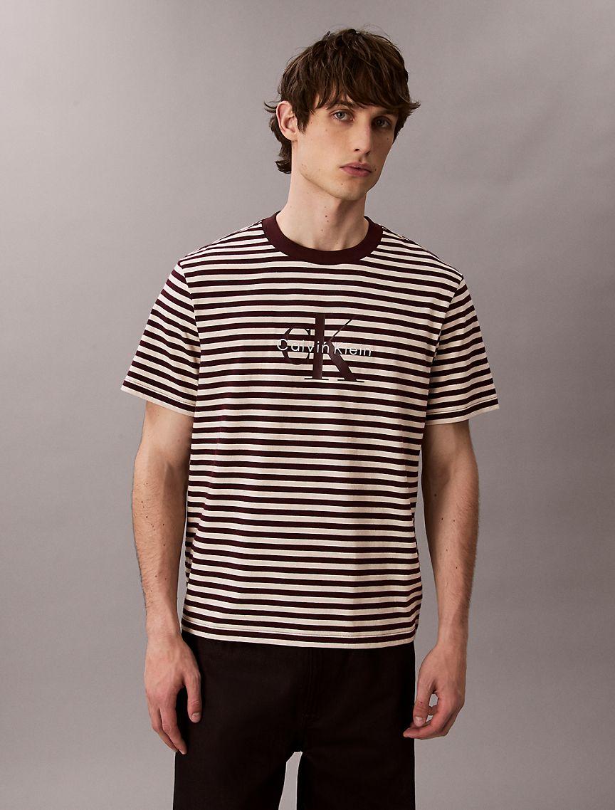 Monogram Stripe Relaxed T-Shirt Product Image