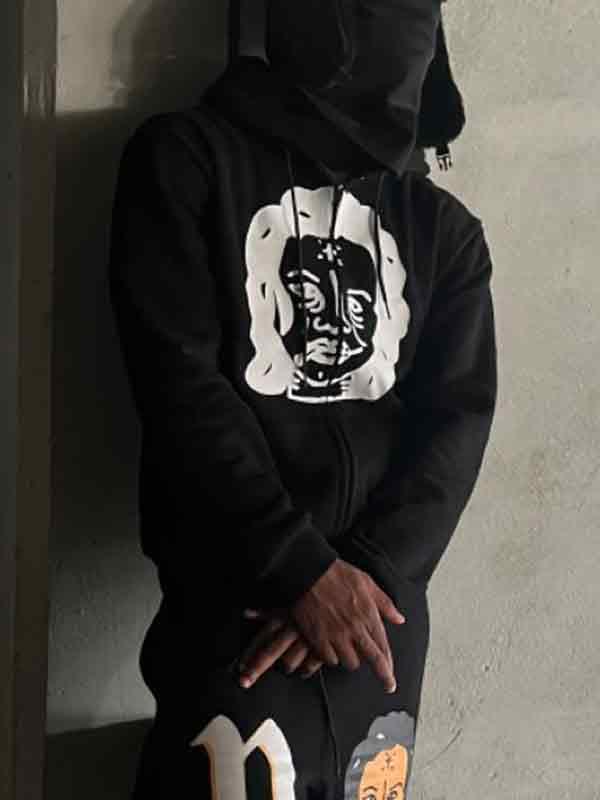 Men's Funny Street Print Oversized Hoodie Product Image