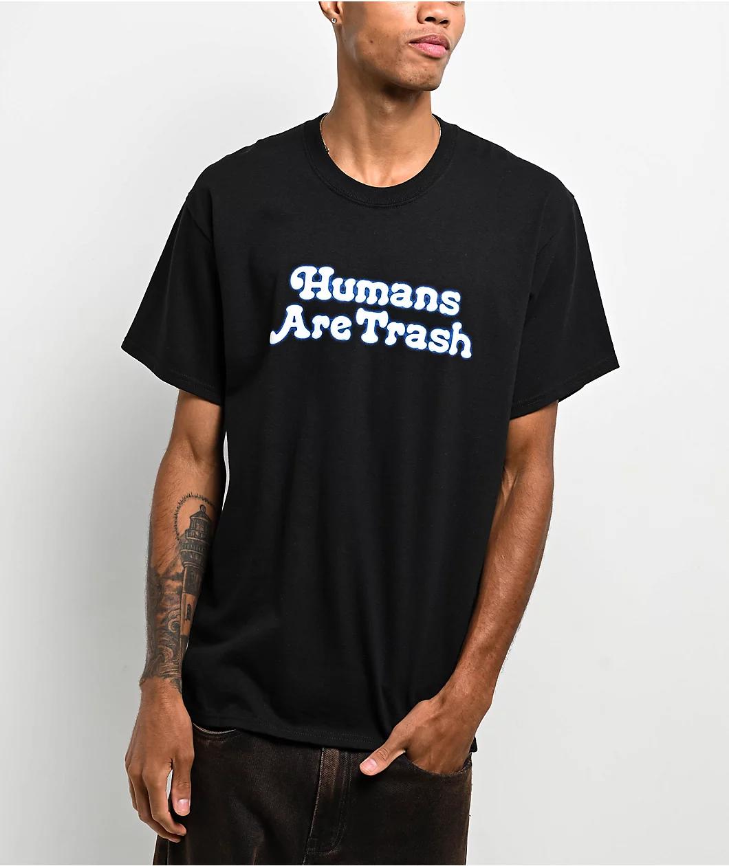 Samborghini Humans Are Trash Black T-Shirt Product Image