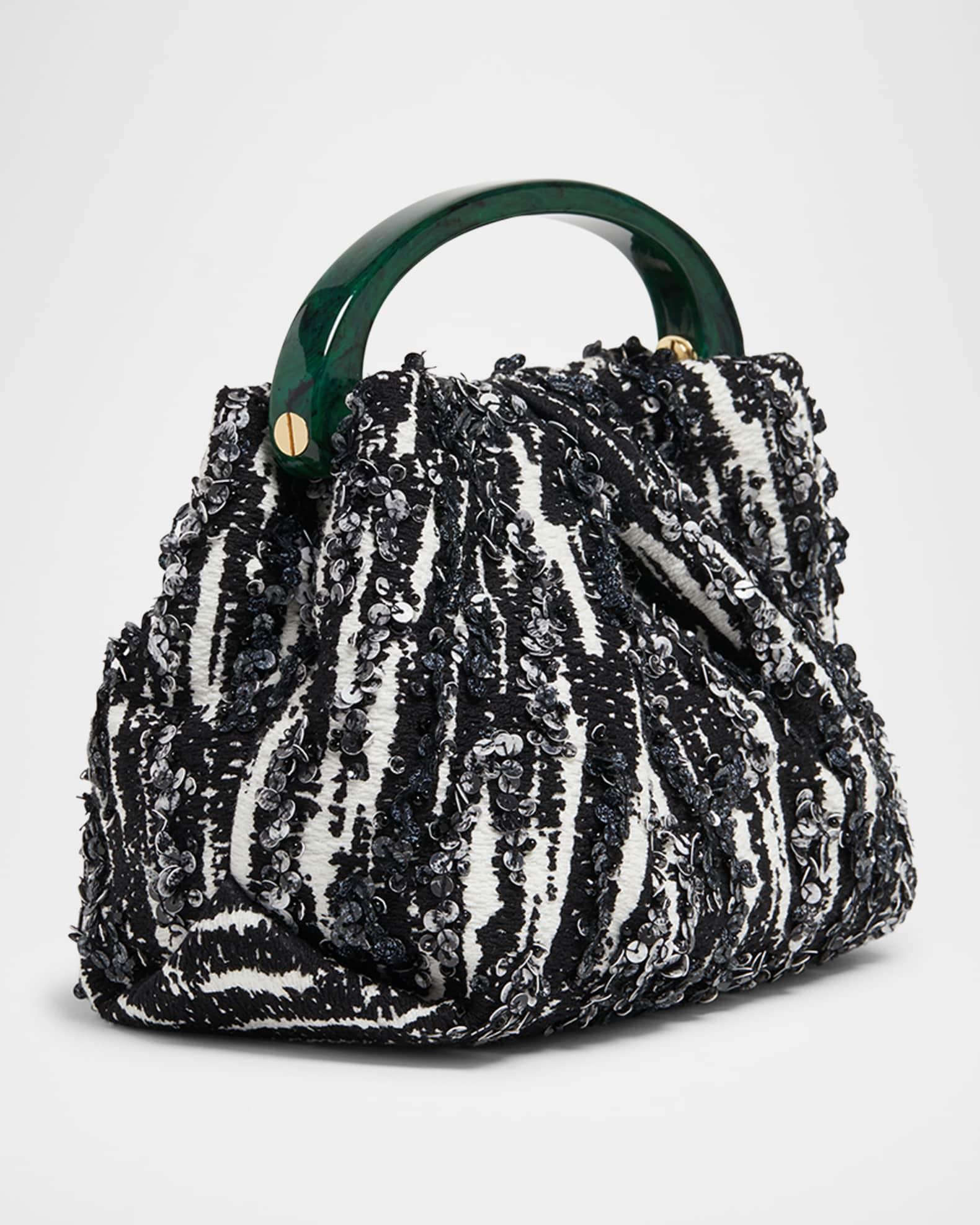 Sequin-Embellished Jacquard Mini Crossbody Bag Product Image