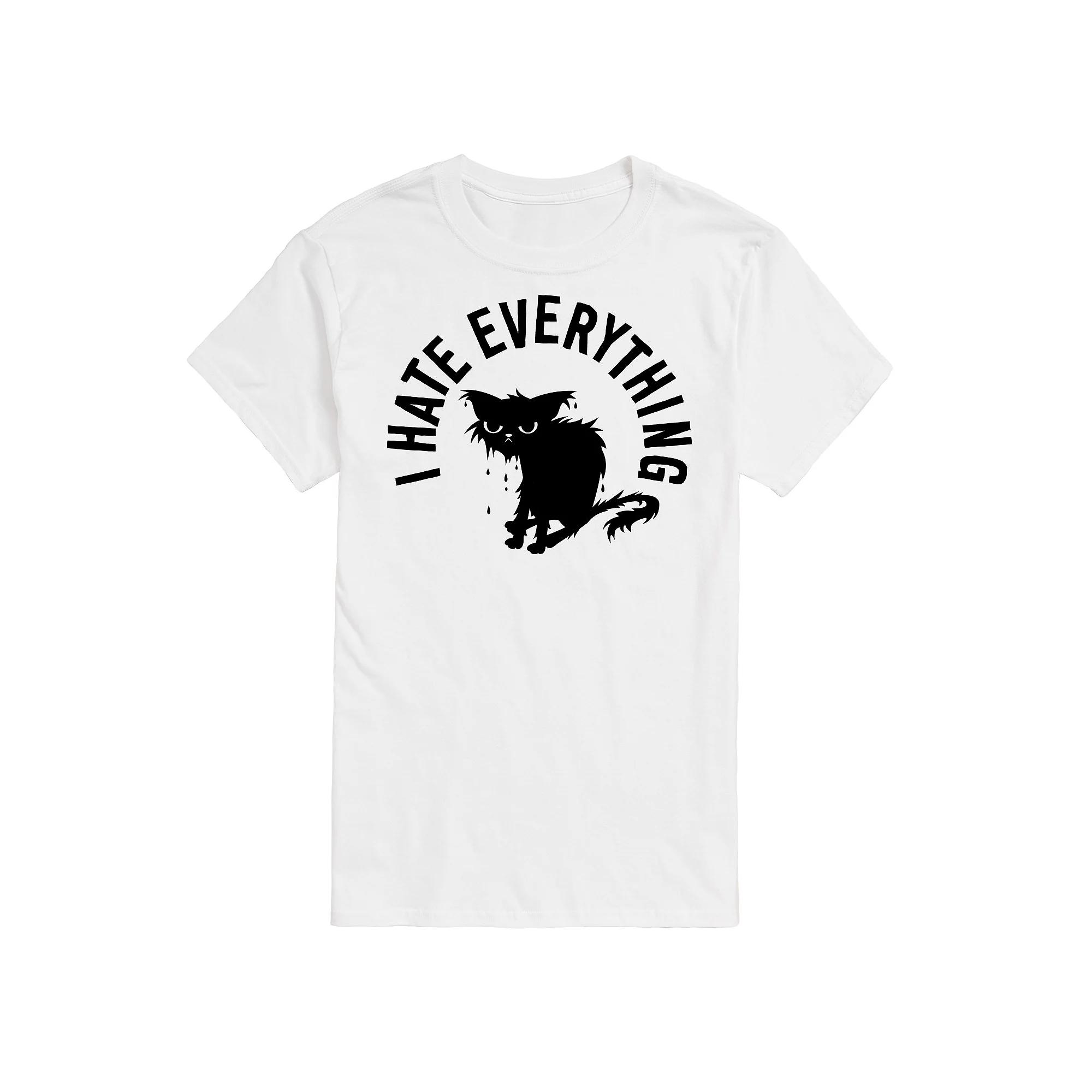 Big & Tall "I Hate Everything" Wet Cat Graphic Tee, Men's,  Product Image