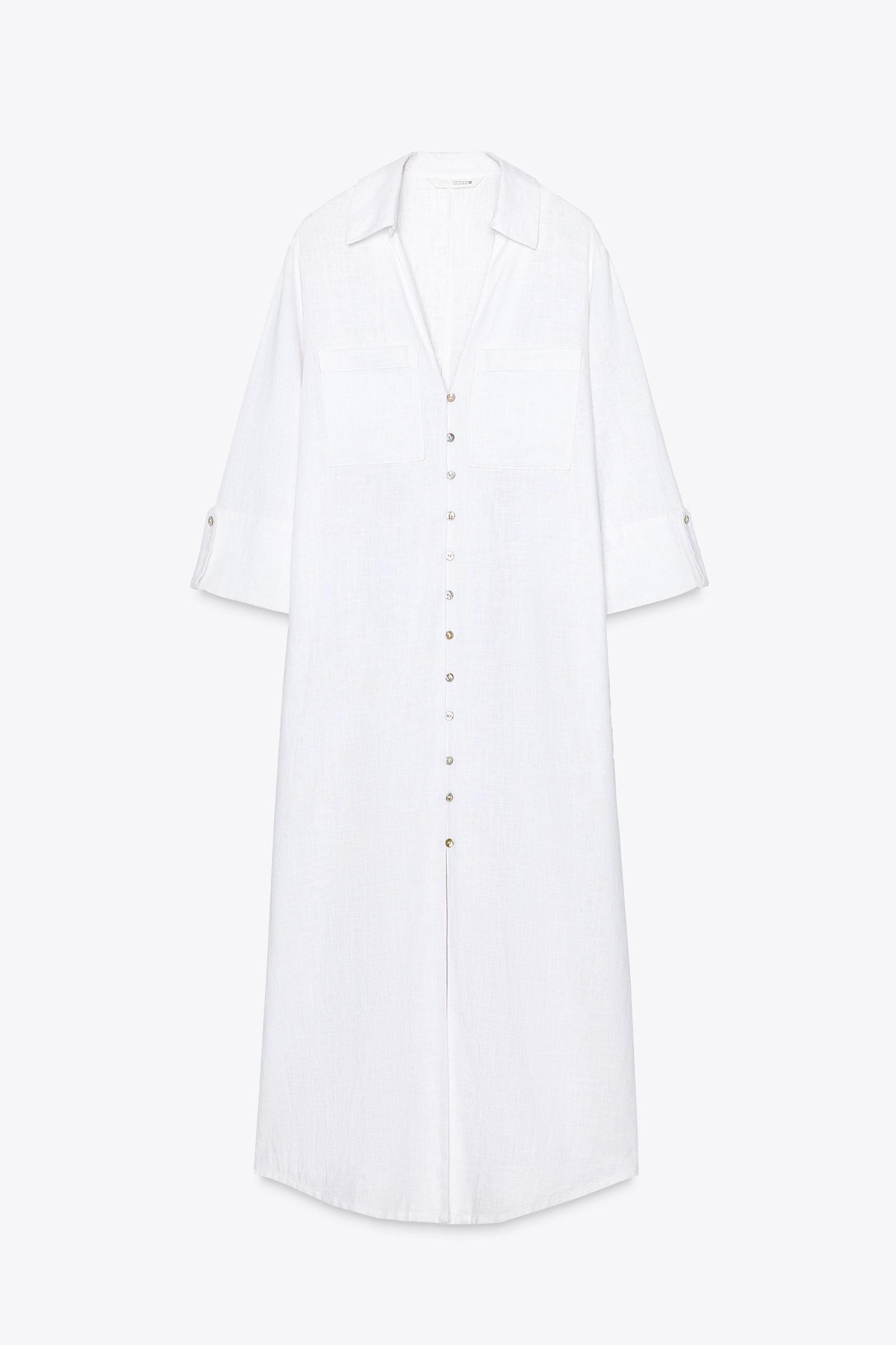 LINEN SHIRT DRESS Product Image