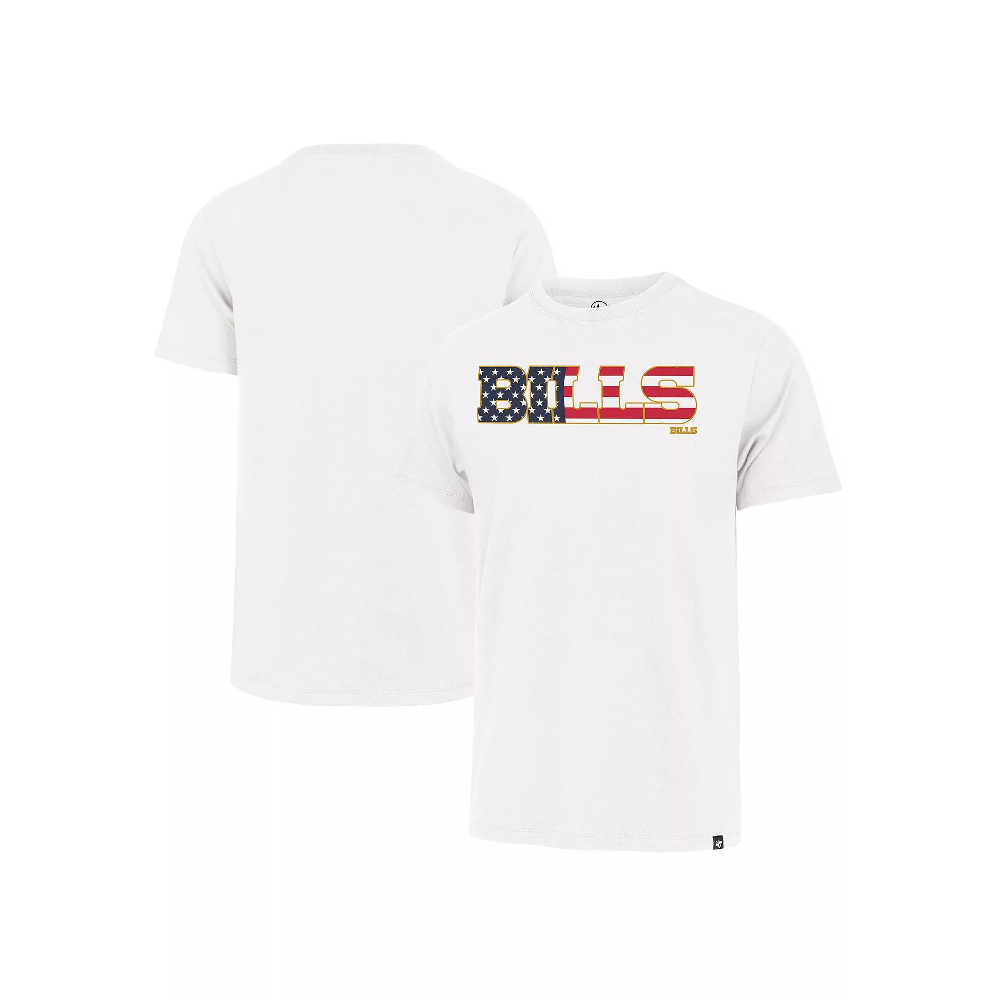 Men's '47 White Buffalo Bills Flag Script Franklin T-Shirt,  Product Image