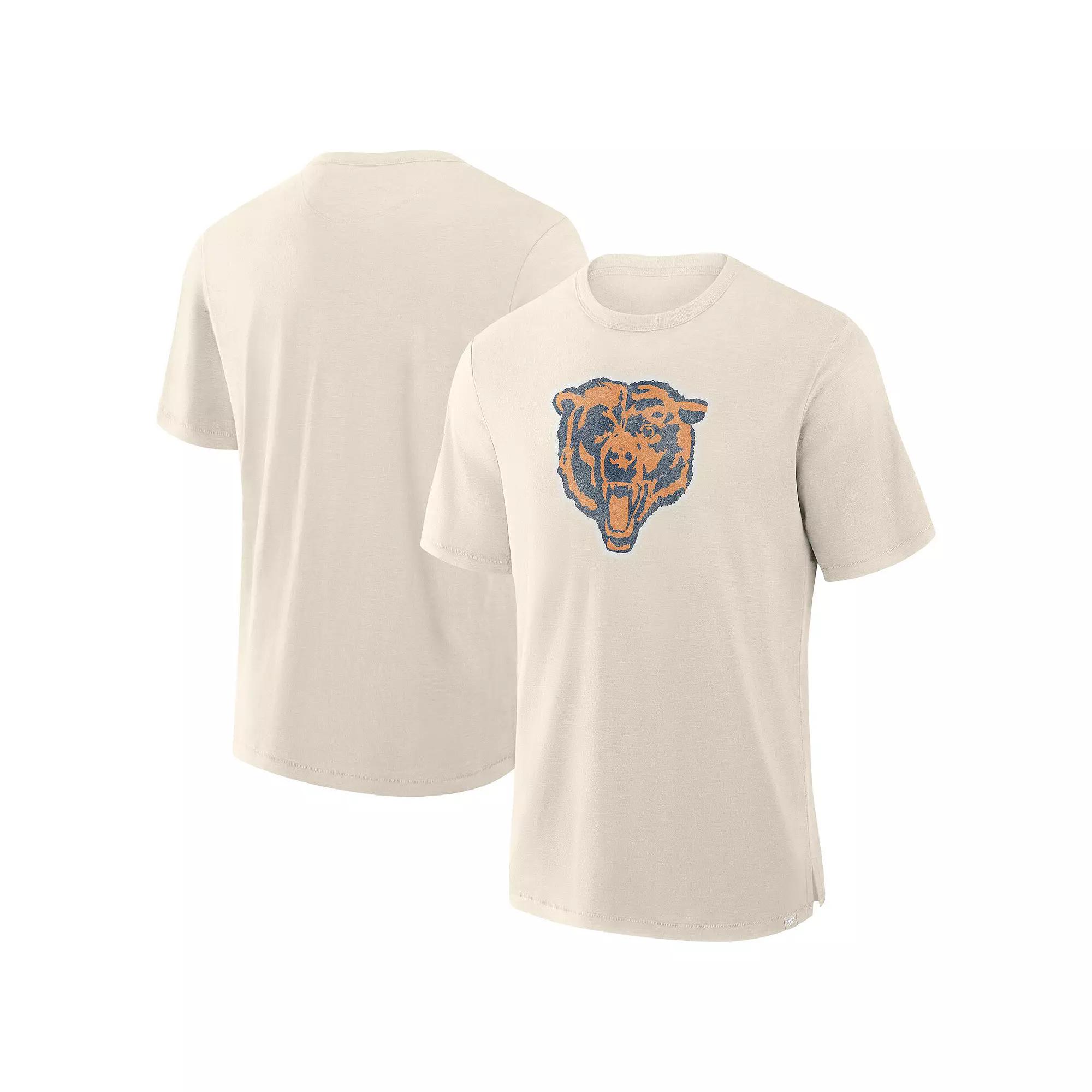 Men's Fanatics Cream Chicago Bears Slub T-Shirt,  Product Image