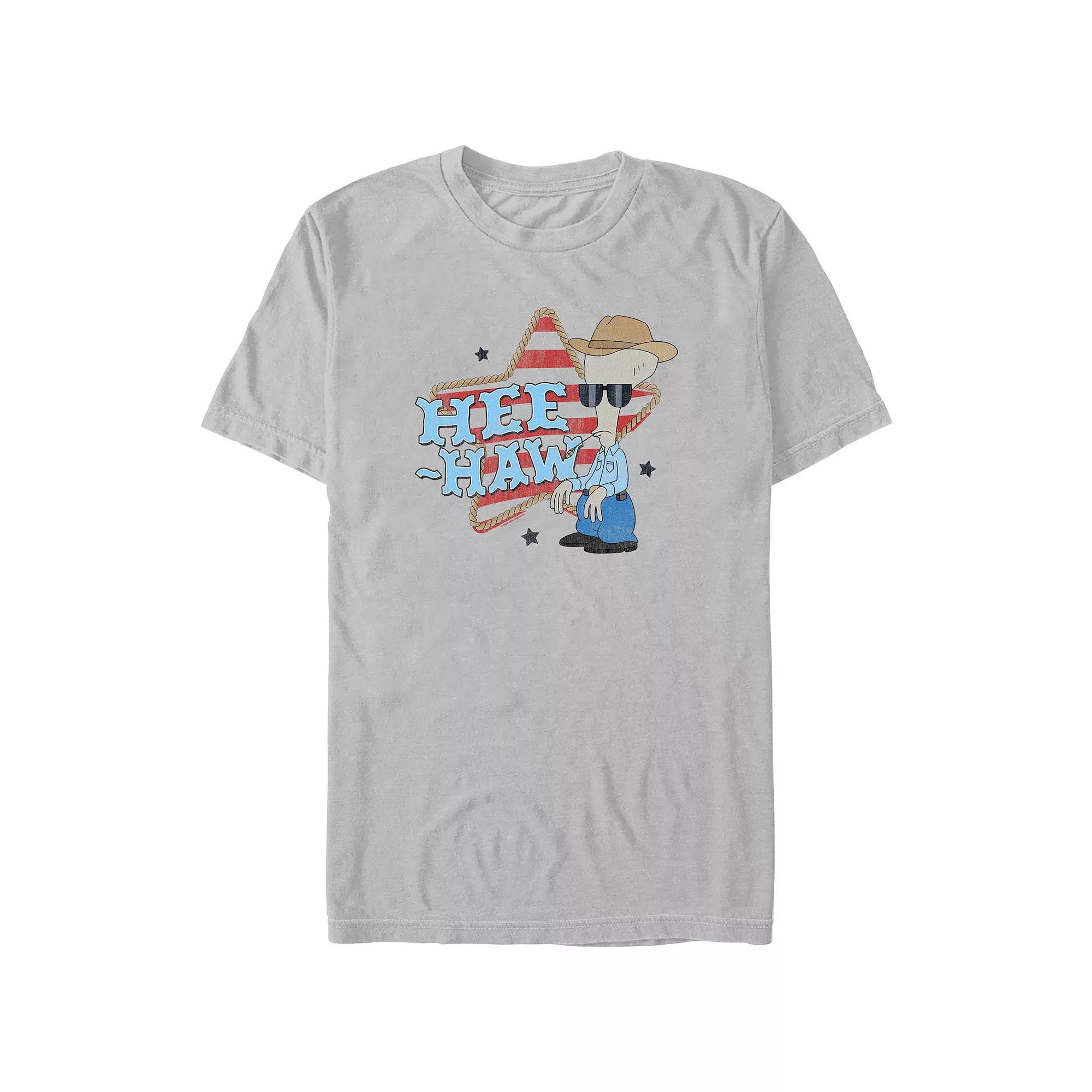 Men's American Dad Hee-Haw Rodeo Graphic Tee, Size: XL, Silver Product Image
