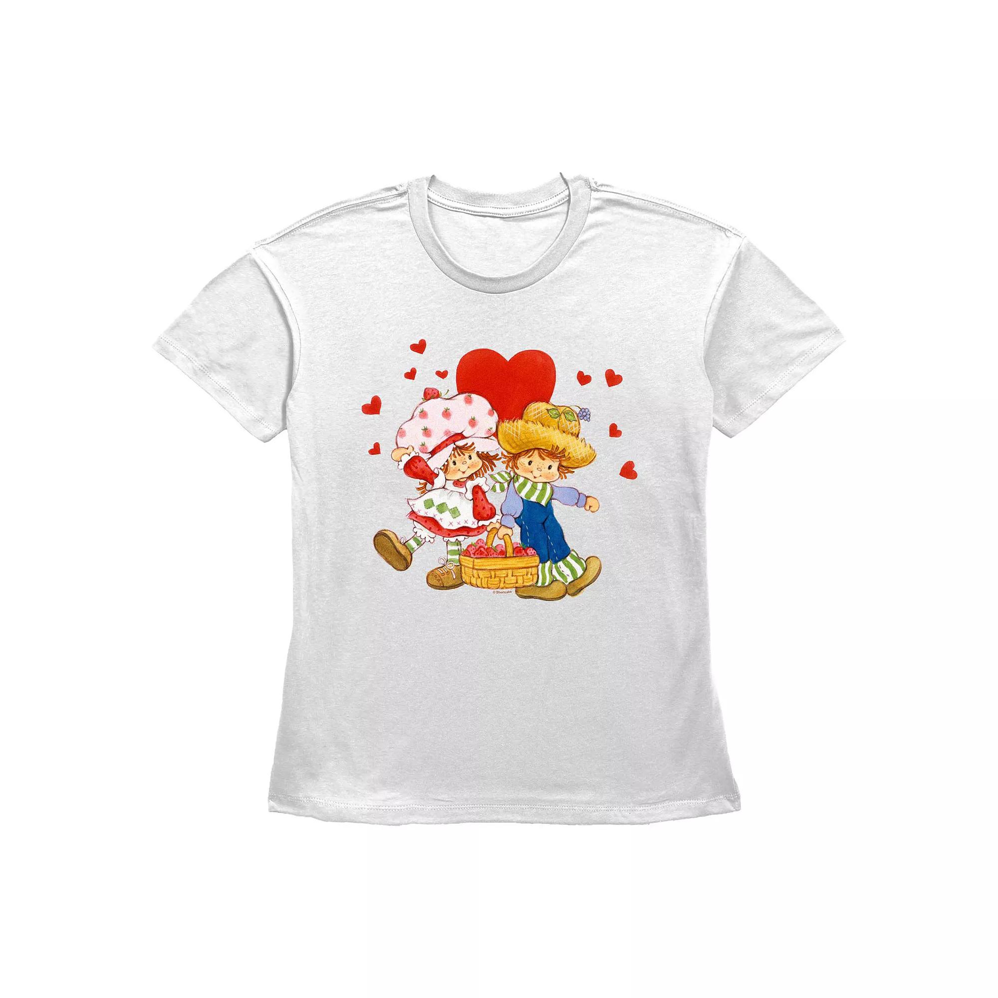 Women's Strawberry Shortcake And Huckleberry Pie Love Graphic Tee,  Product Image