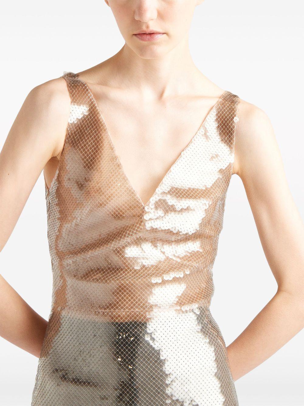 sequinned tulle midi dress Product Image