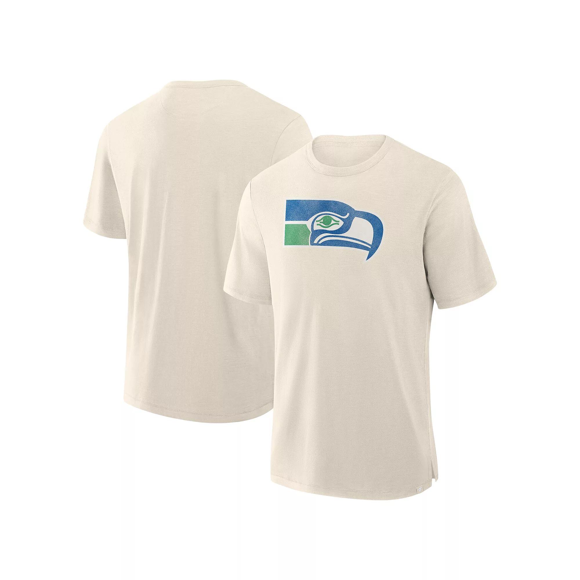 Men's Fanatics Cream Seattle Seahawks Slub T-Shirt,  Product Image