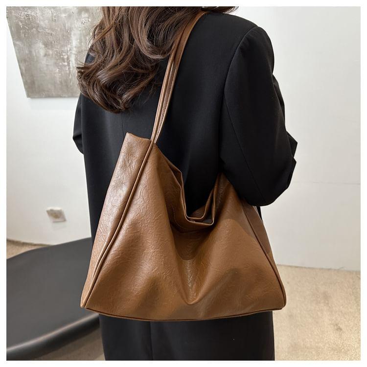 Faux Leather Tote Bag Product Image