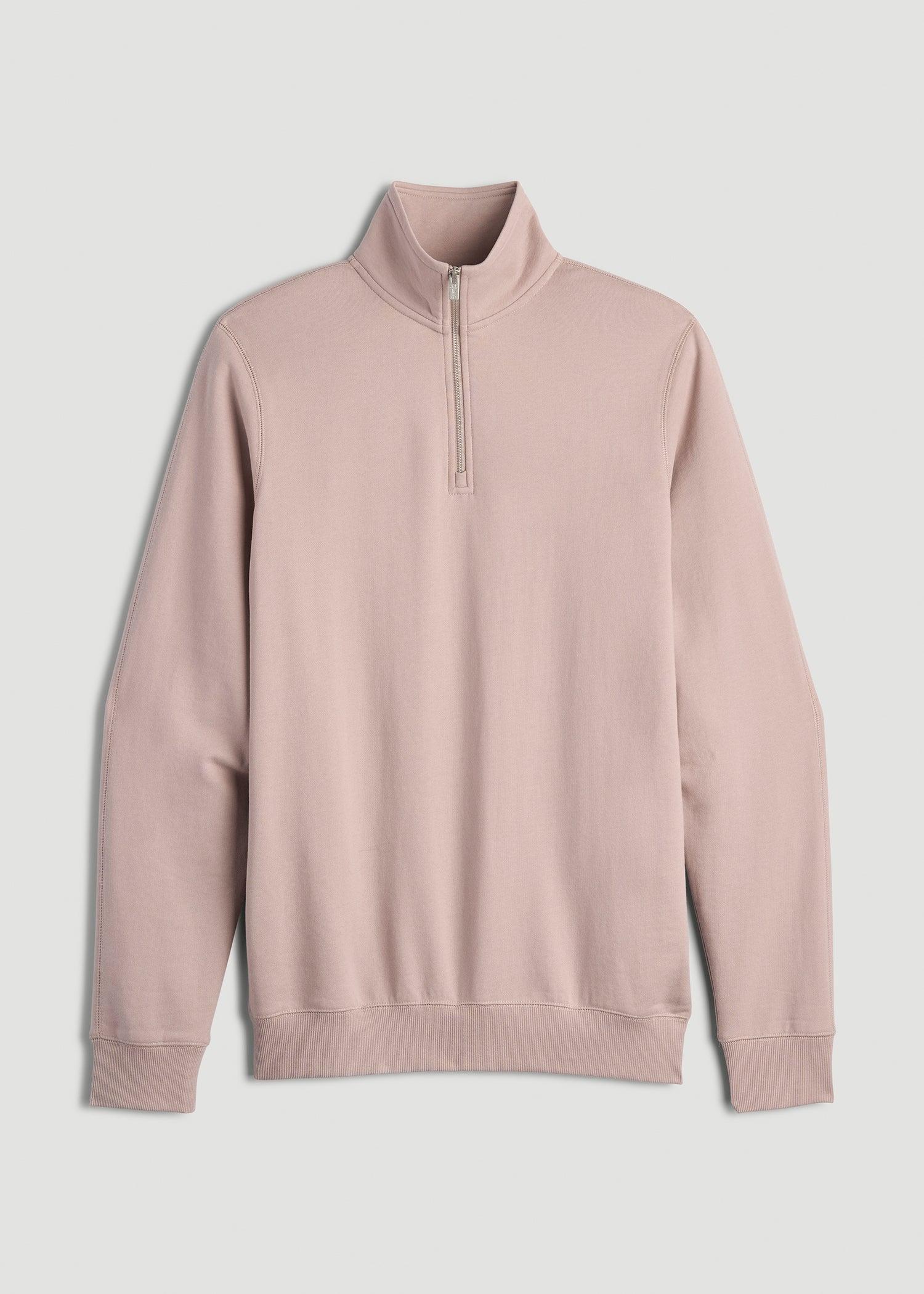 Wearever 2.0 French Terry Quarter-Zip Sweatshirt for Tall Men in Desert Rose Male Product Image