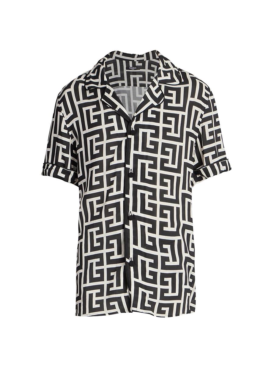 Mens Macromonogram Short-Sleeve Pajama Shirt Product Image
