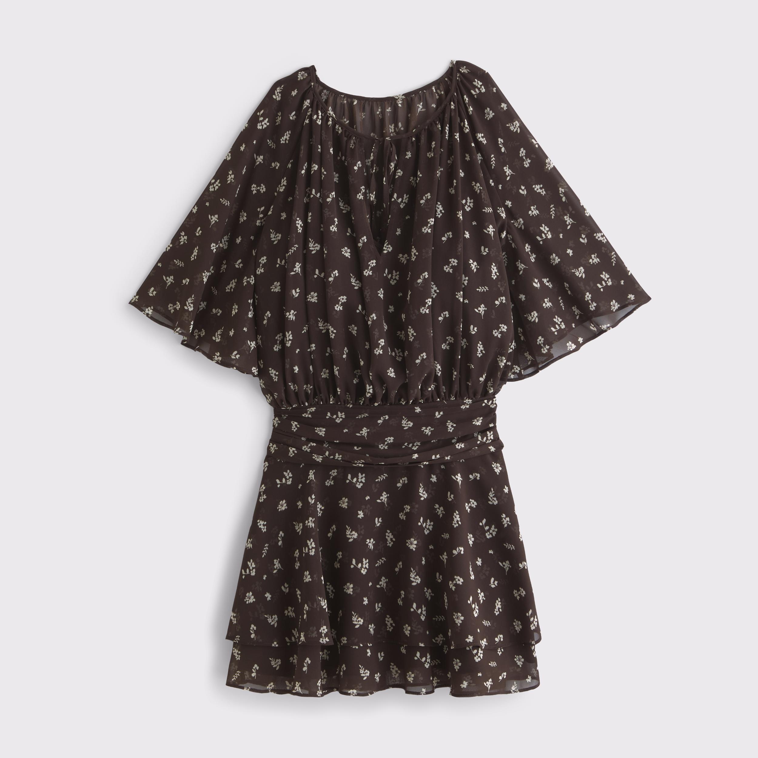 Angel Sleeve Sheer Mini Dress Product Image