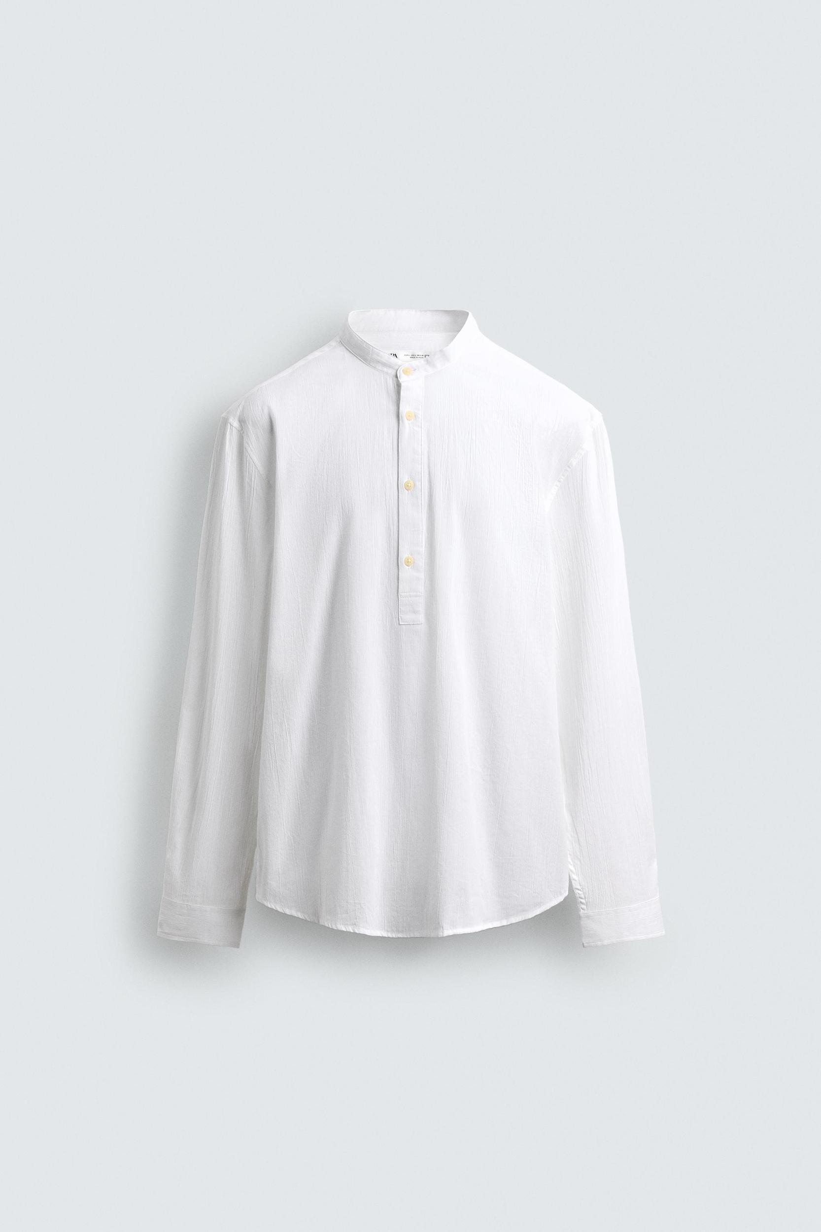 WRINKLE EFFECT POLO SHIRT Product Image