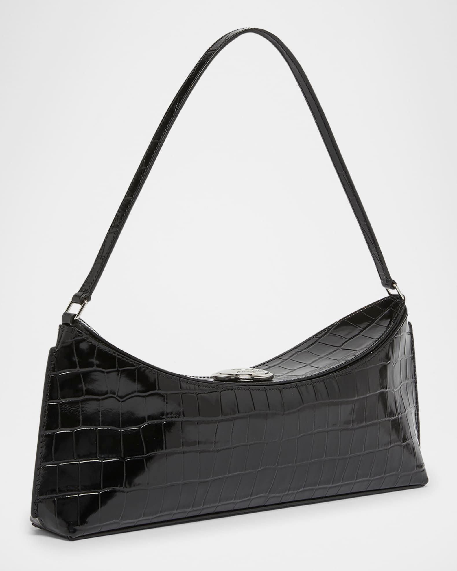 Le Calisson Croc-Embossed Leather Shoulder Bag Product Image