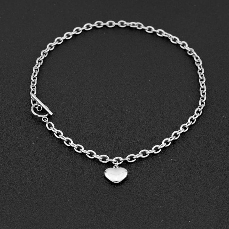 Heart Pendant Toggle Necklace Product Image