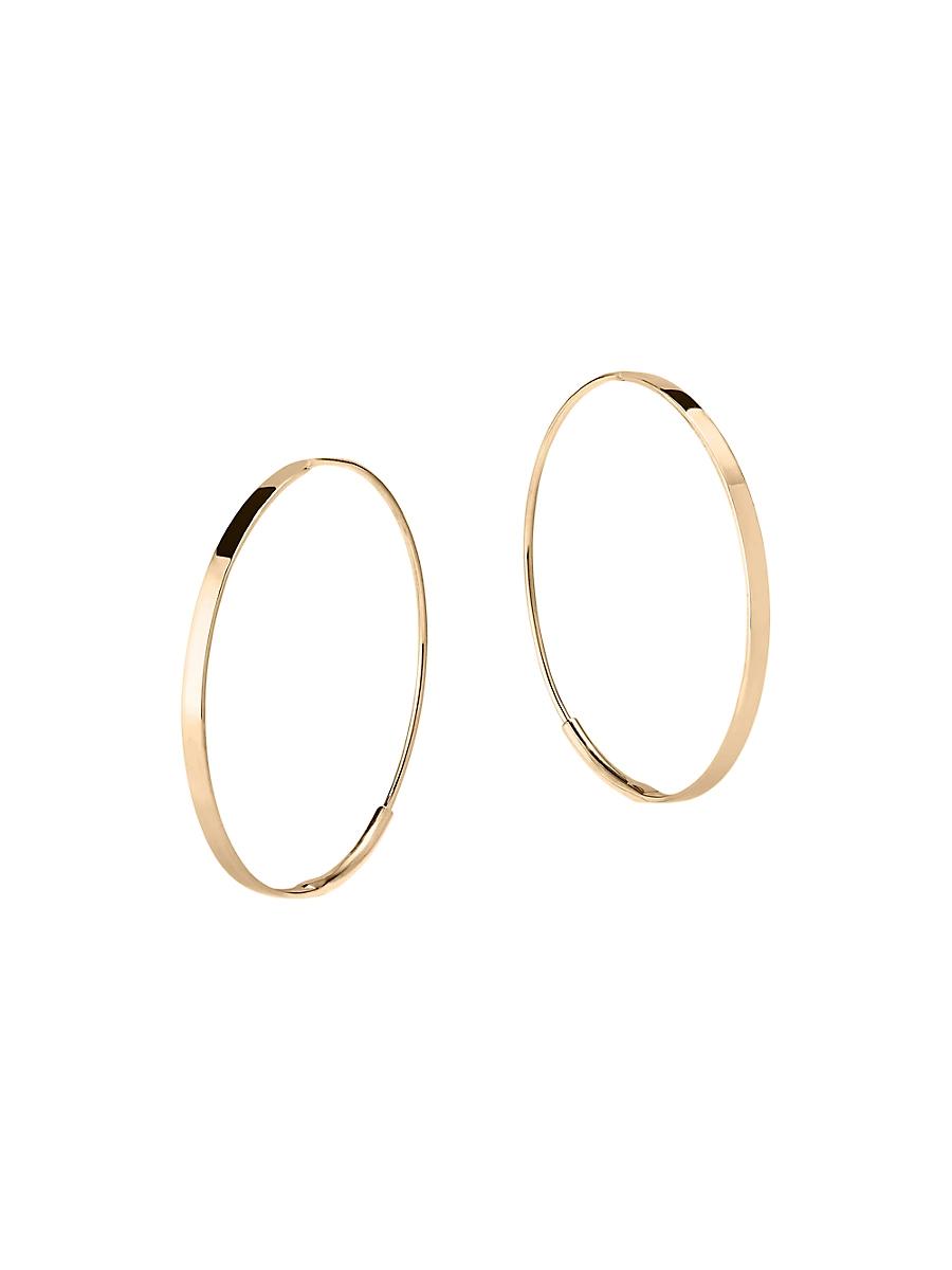 14k Small Flat Magic Hoop Earrings Product Image