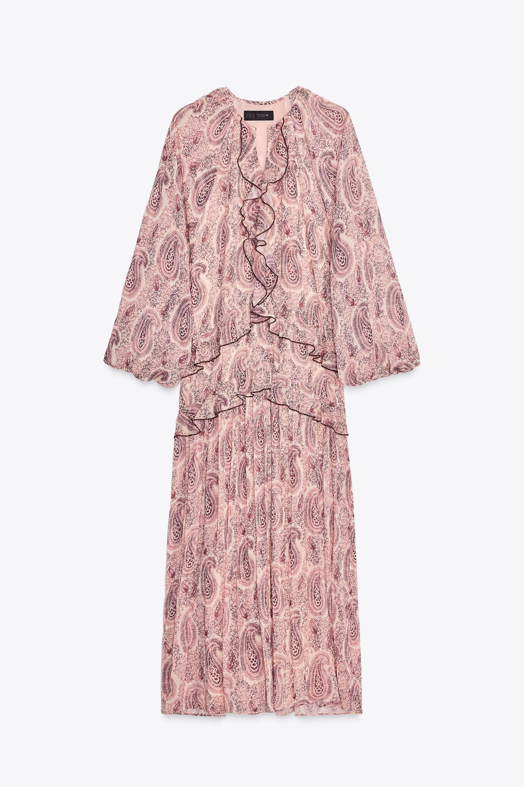 RUFFLED PRINT DRESS Product Image