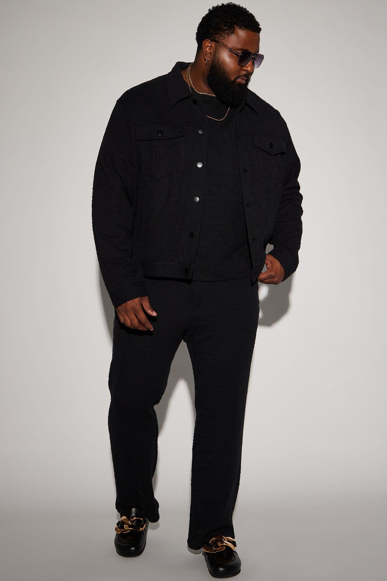 Jordan Textured Trucker Jacket - Black Product Image