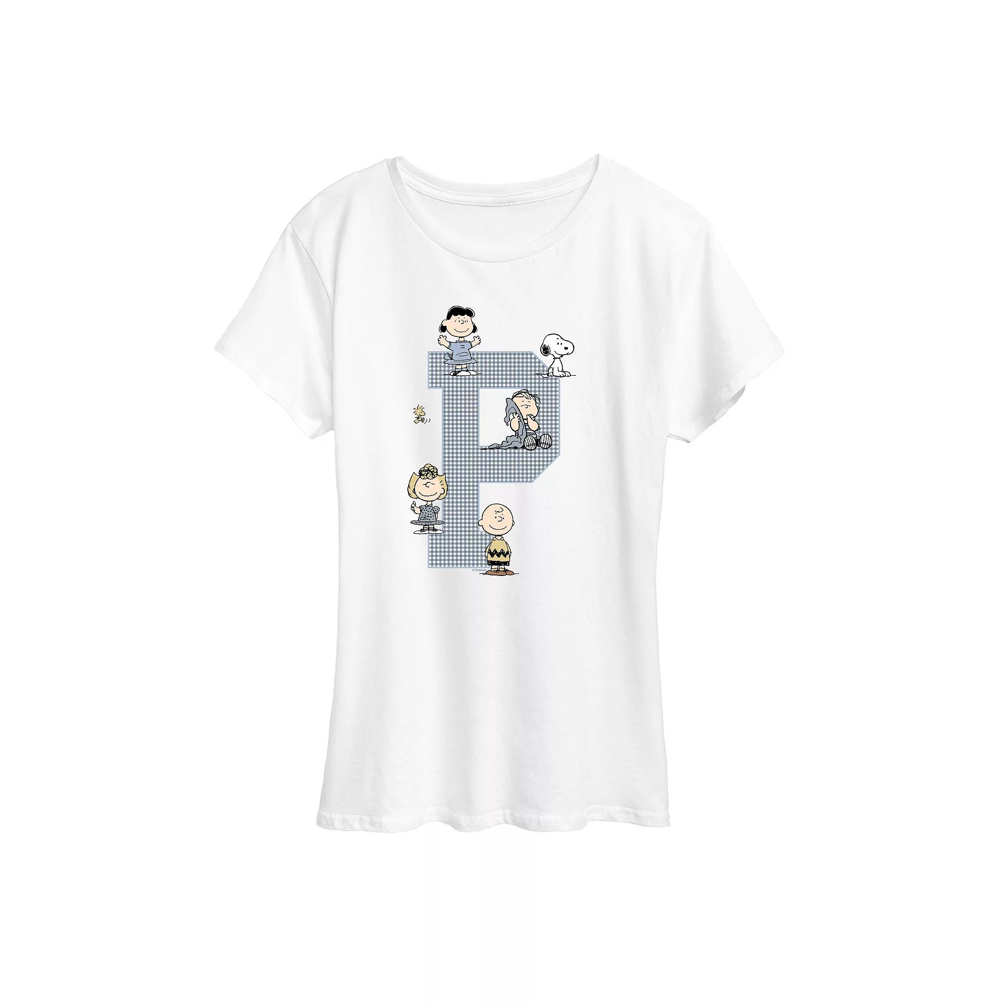 Women's Peanuts Collegiate Letterman Graphic Tee,  Product Image
