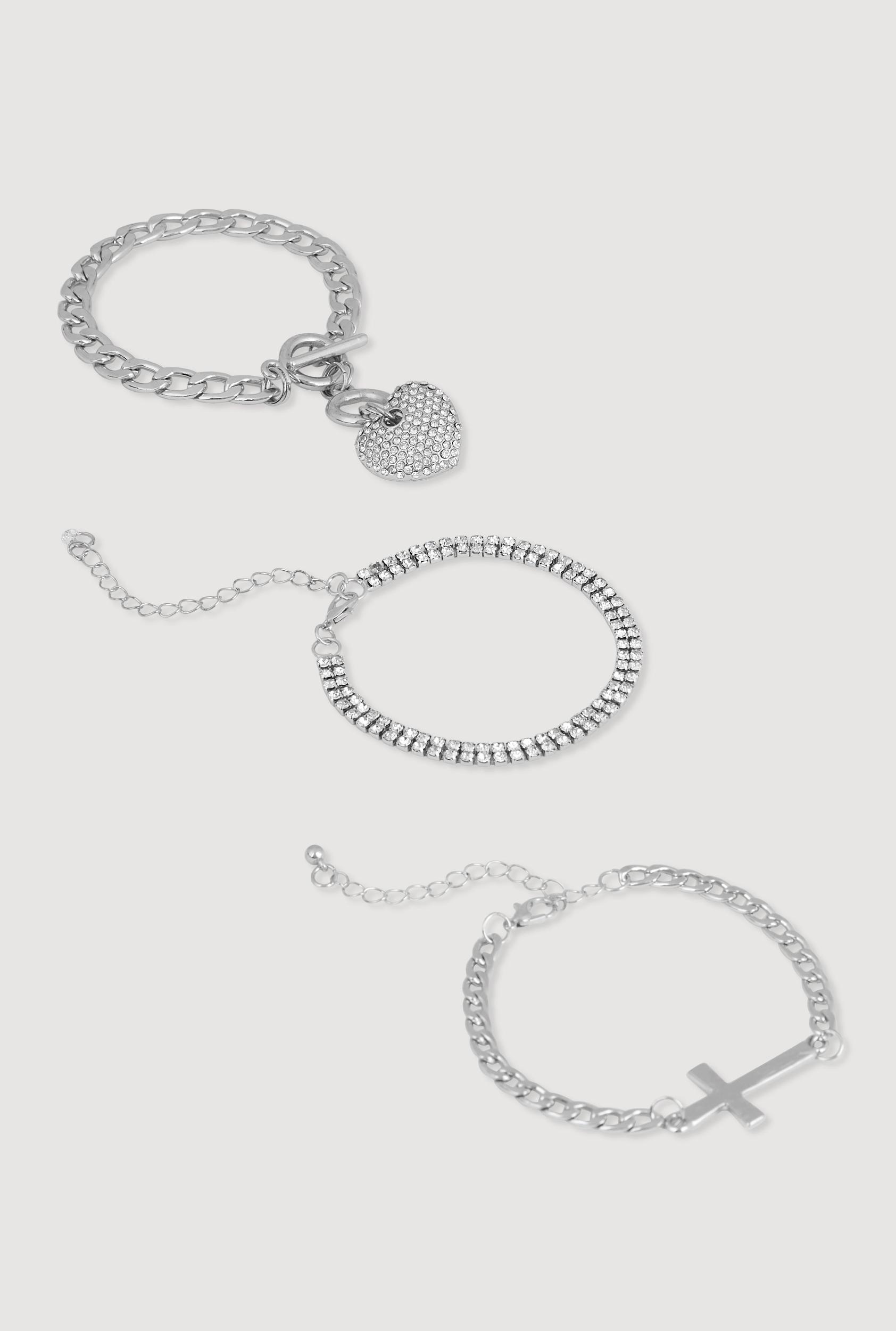Metallic Hoop Earrings and Choker Necklace with Cuff Bracelet 3 Piece Set Unisex Product Image