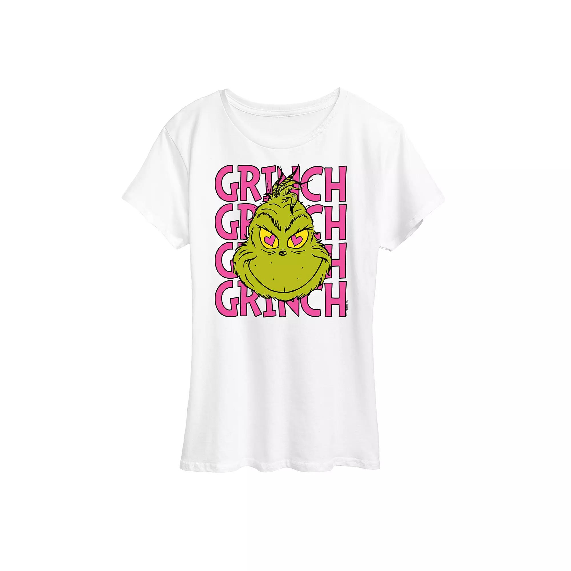 Women's Grinch Stacked Graphic Tee,  Product Image